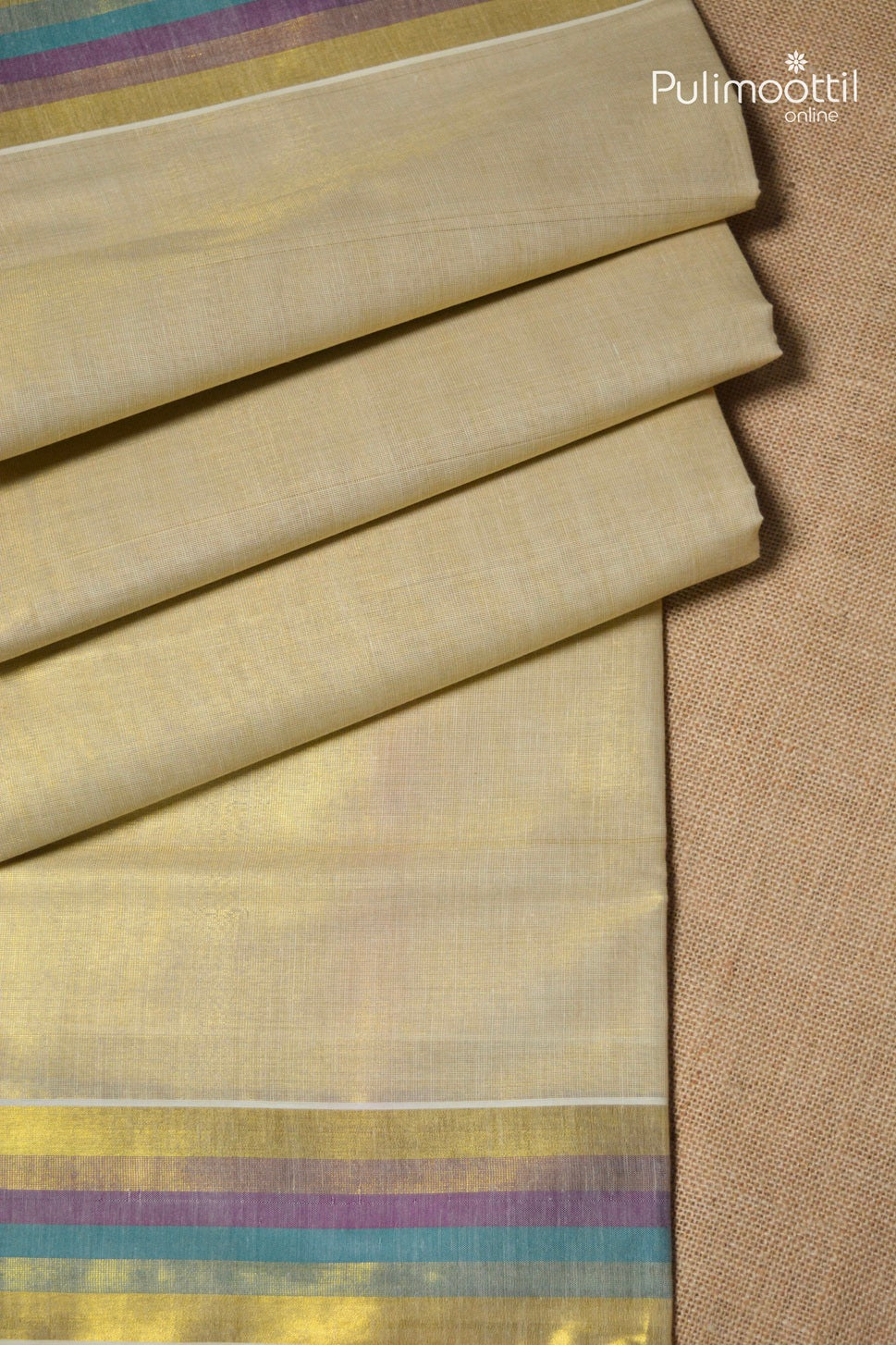 Kerala Traditional Golden Tissue Set Saree