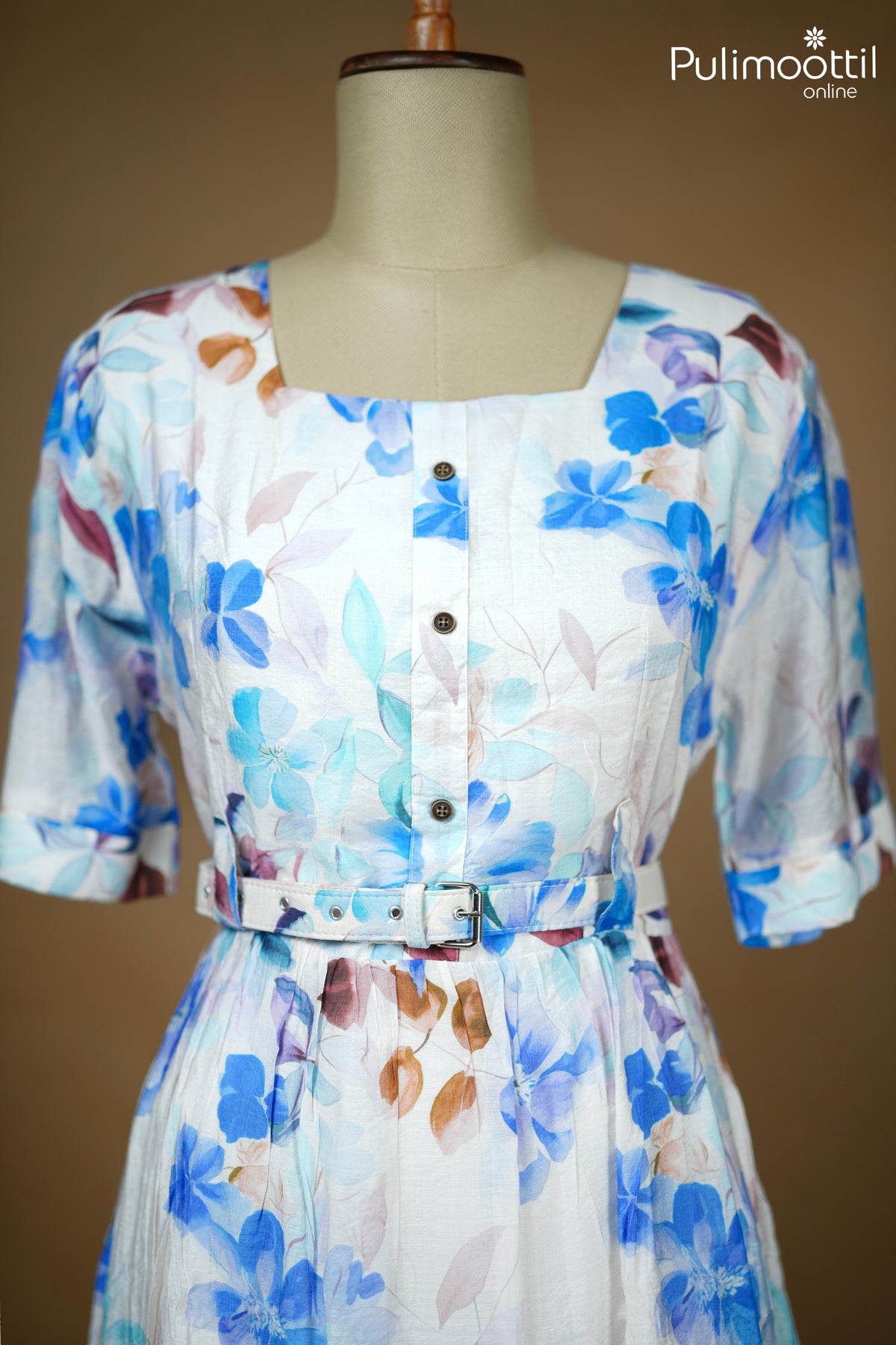 Offwhite Colour Viscose Blend Frock