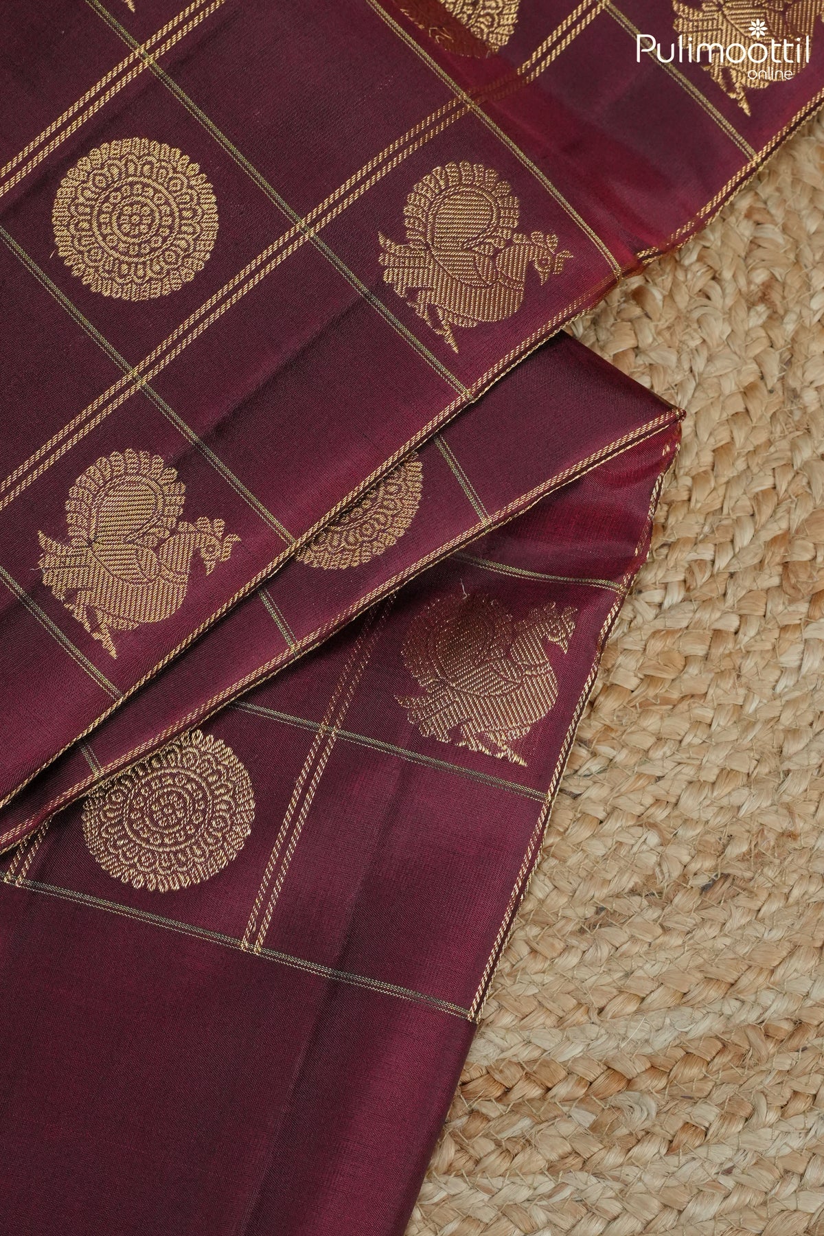 Violet Colour Kanchipuram Silk Saree.