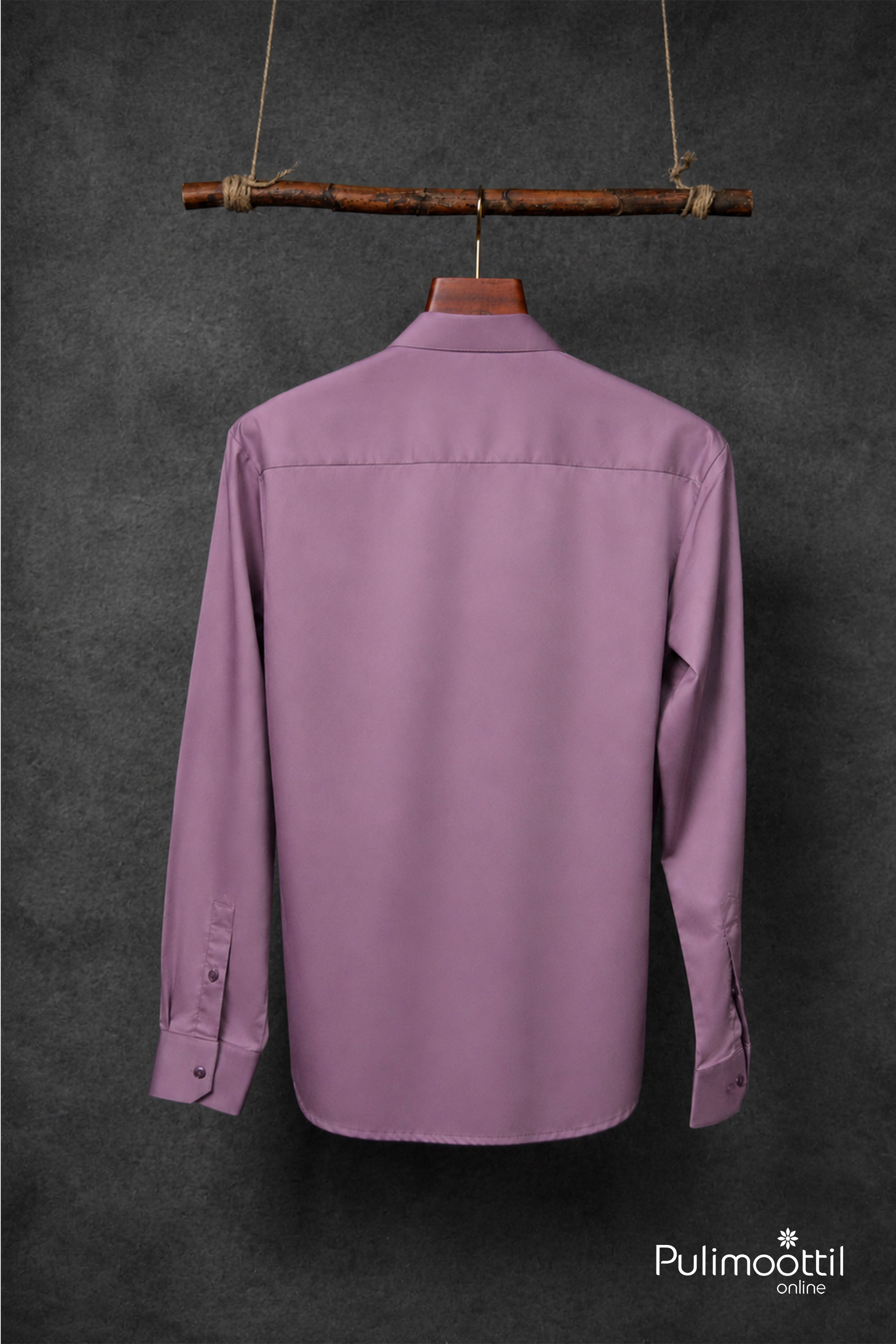 Lavender Shirt Full Sleeve With Kathakali Face Motif