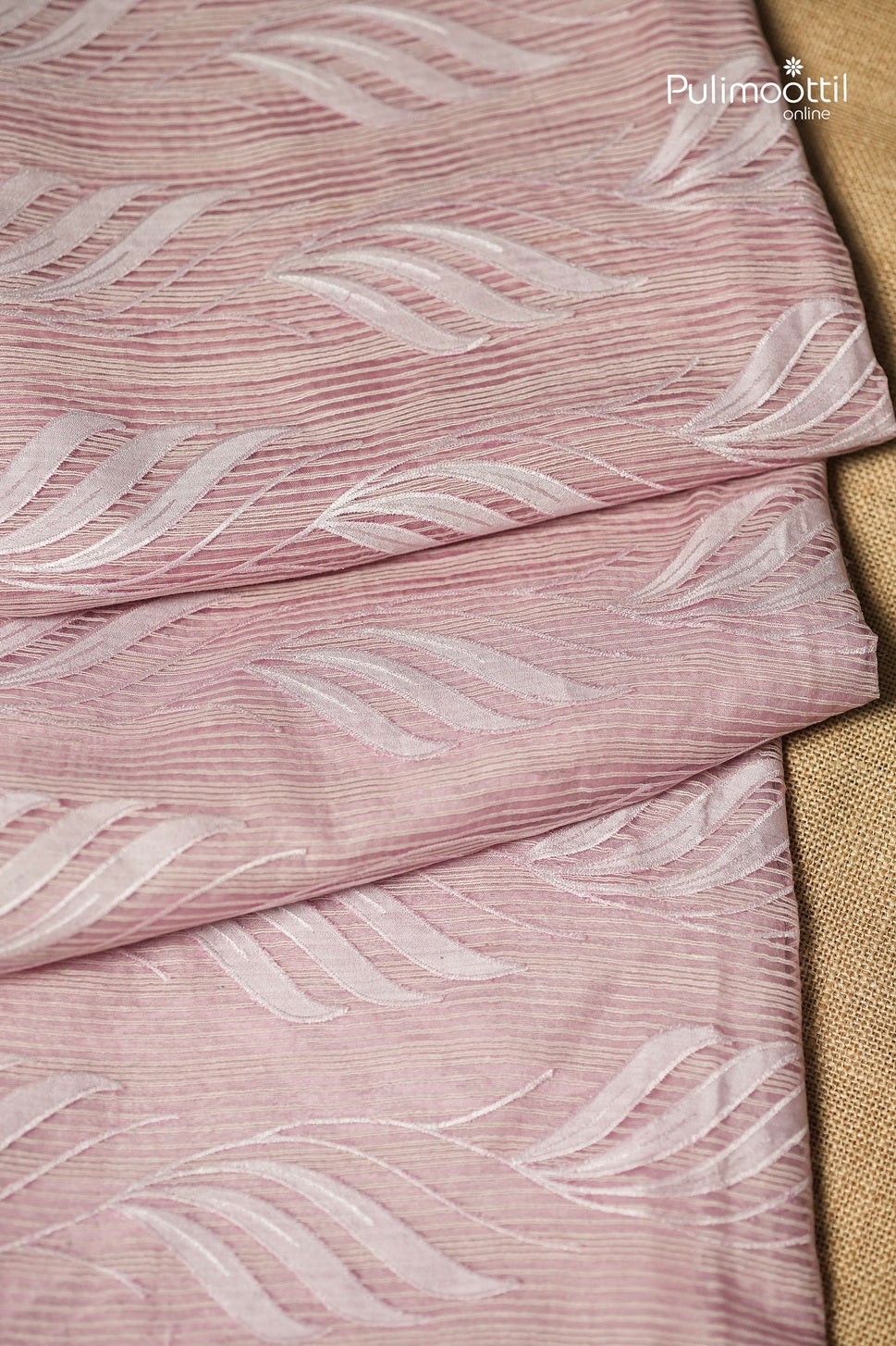 Baby Pink Colour Semi Tussar Saree