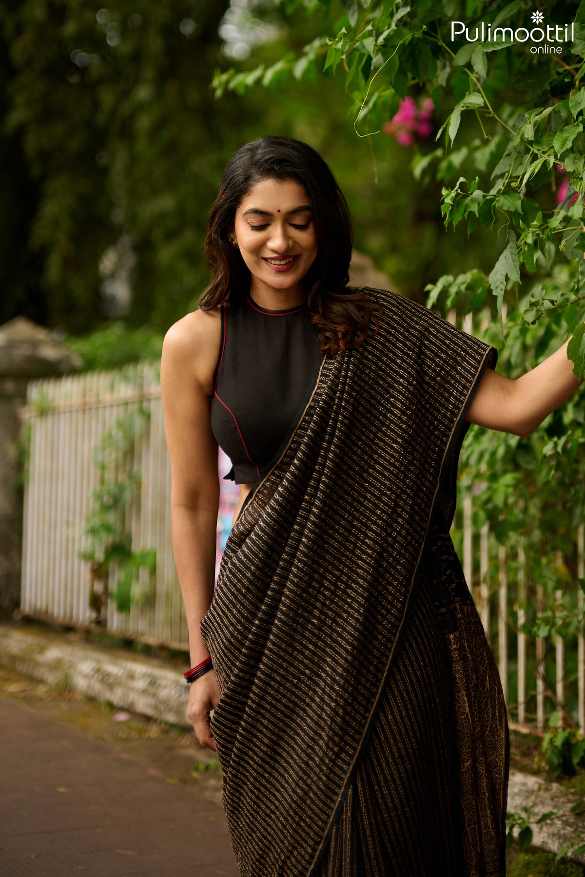 Black Colour Georgette Banarasi Saree