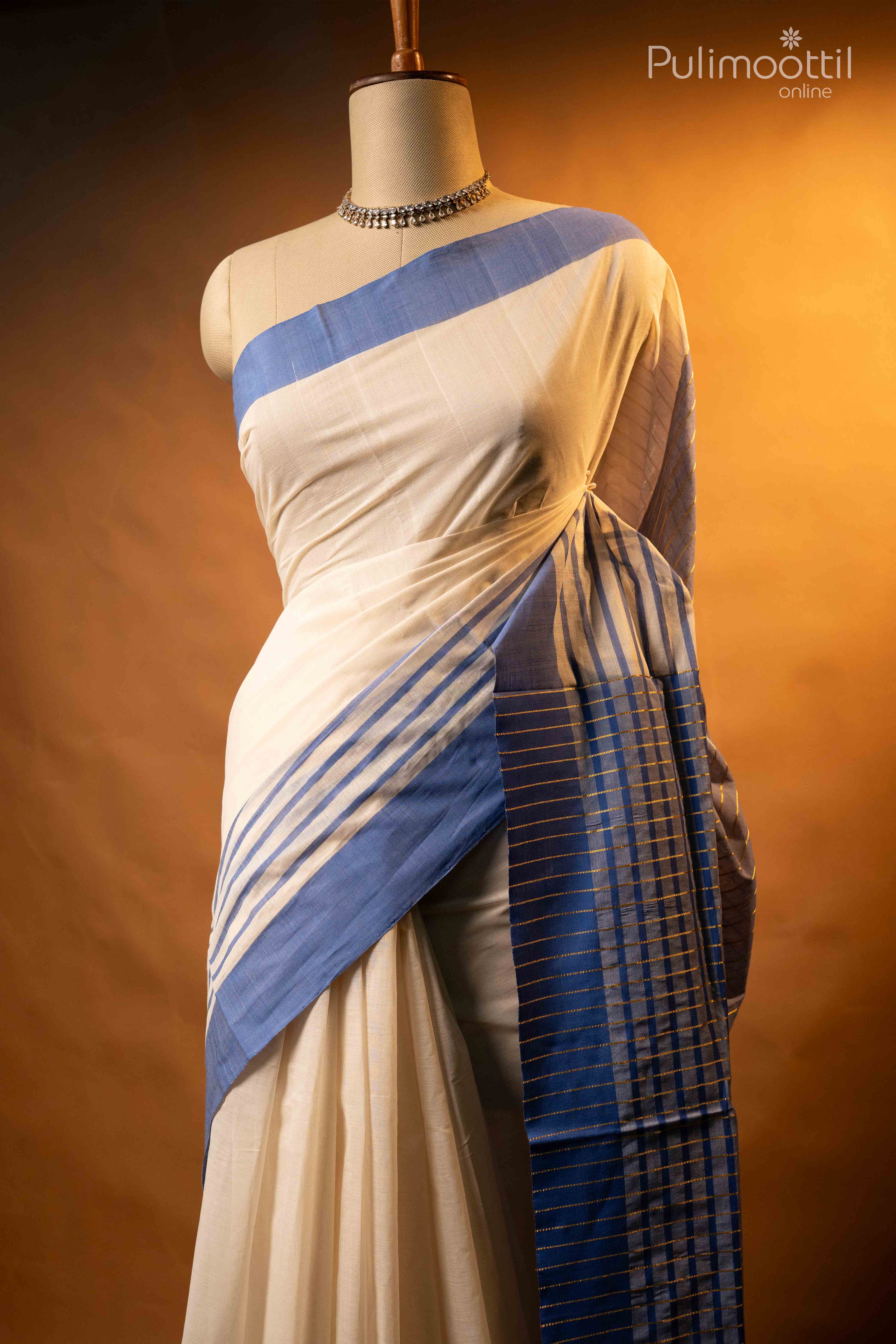 Kerala Traditional Pure Handloom Onam Saree