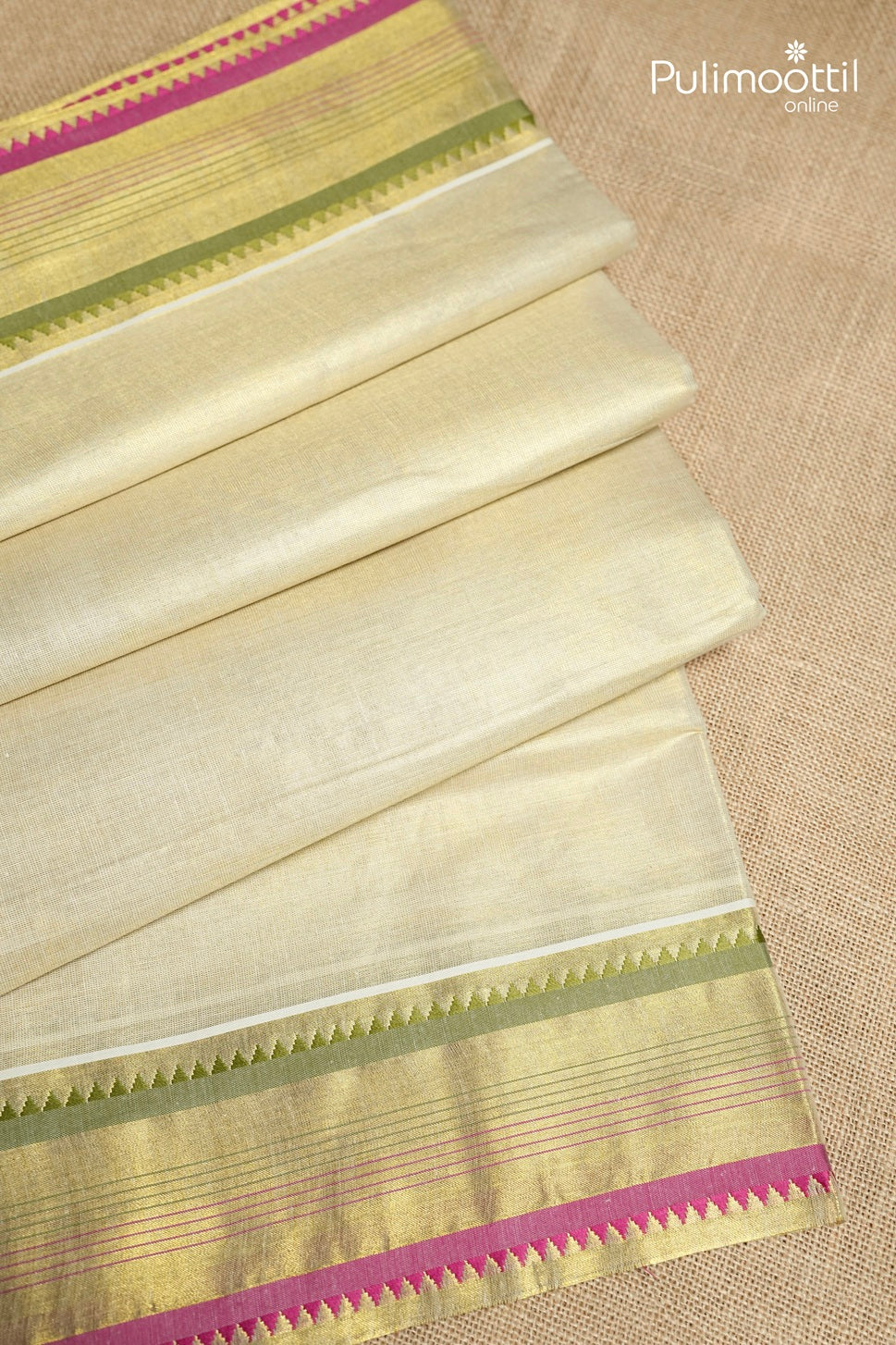 Kerala Traditional Golden Tissue Set Saree
