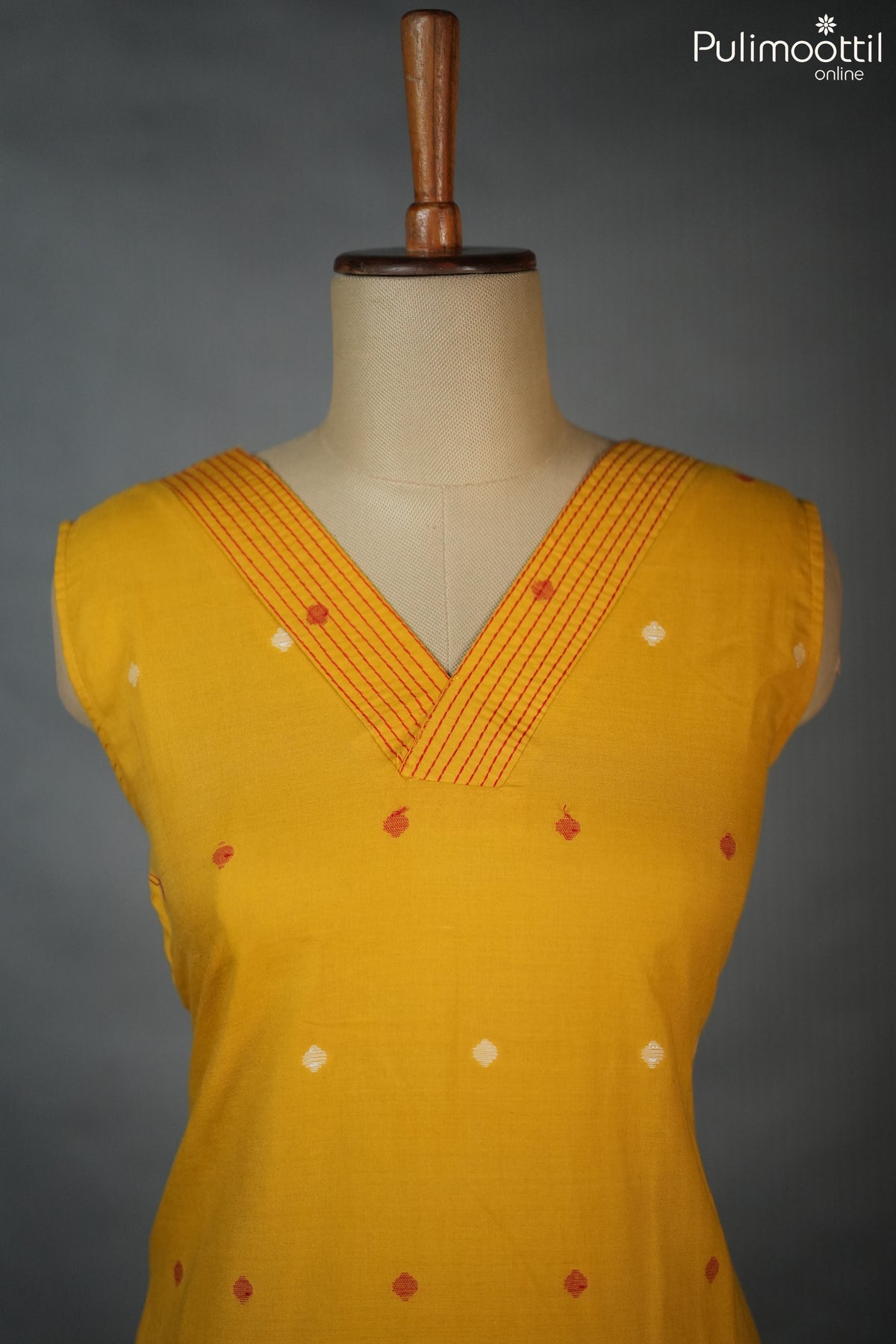 Mustard Colour Satin Cotton Kurti