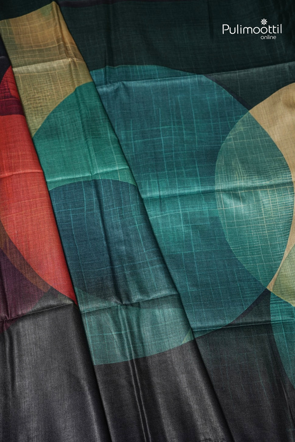 Multicolour Tussar Silk Saree