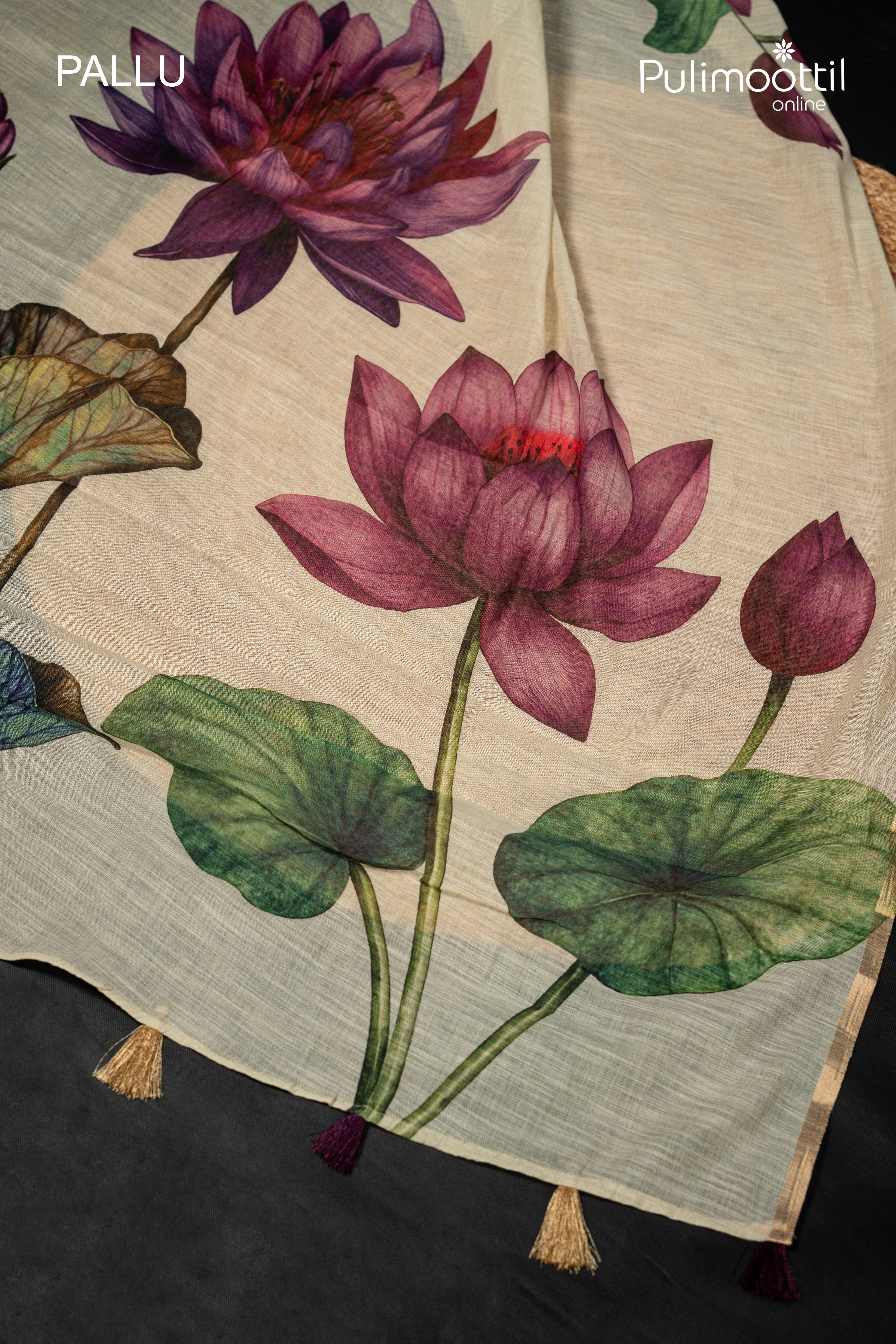 Semi Linen Kerala Traditional Saree