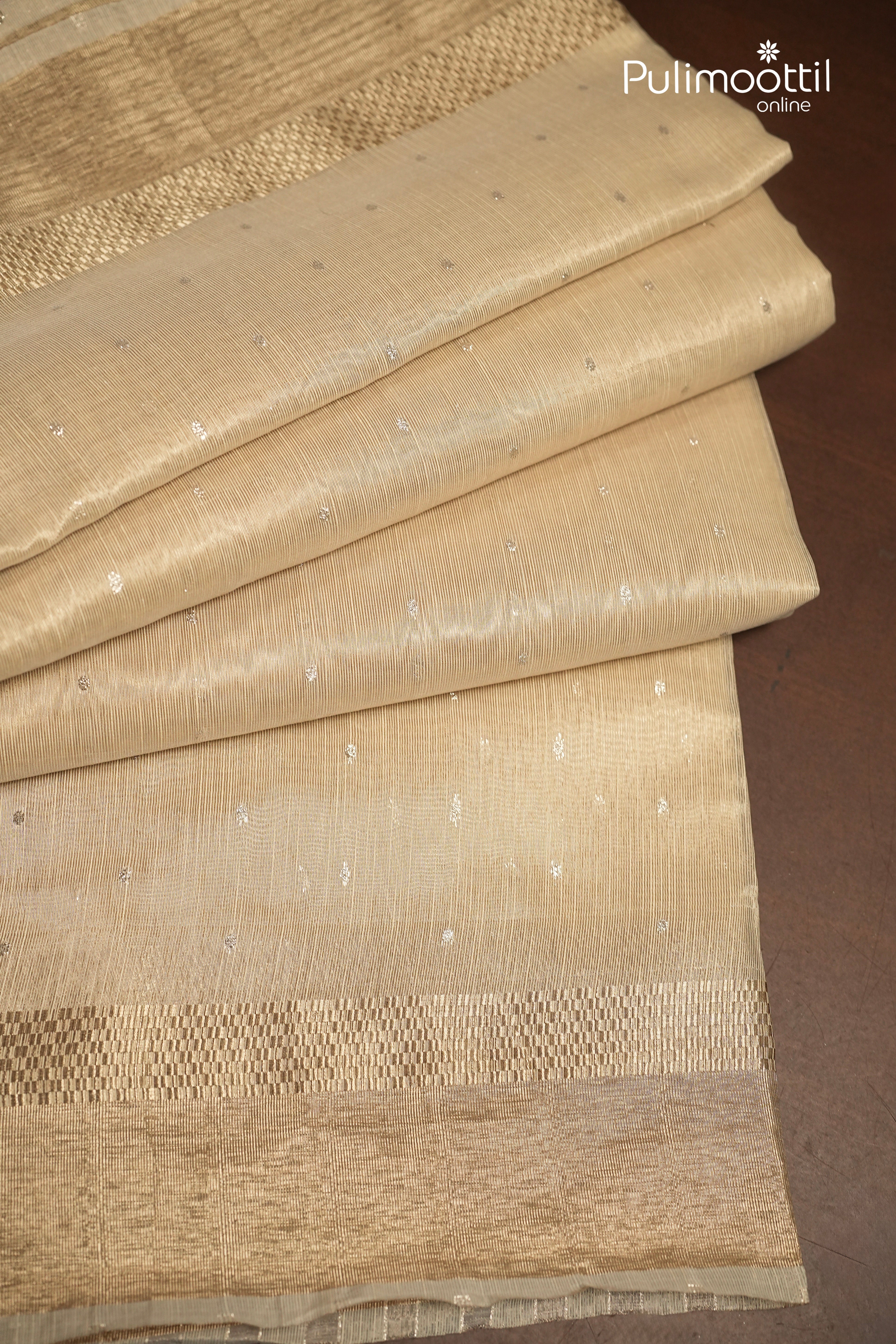 Golden Tissue Organza Traditional Saree