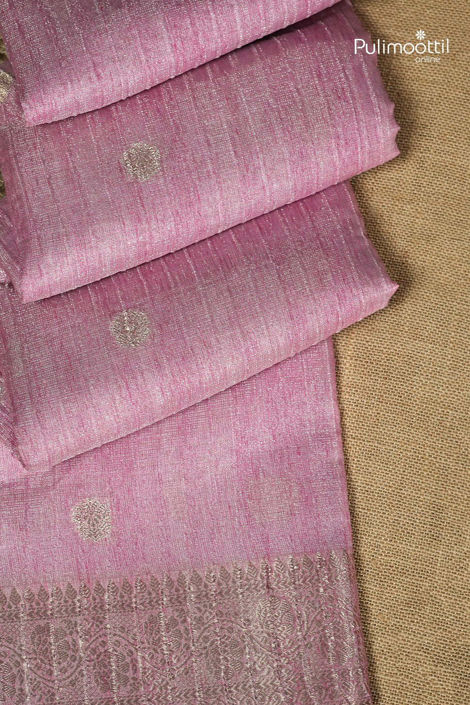 Light Pink Colour Semi Tissue Saree