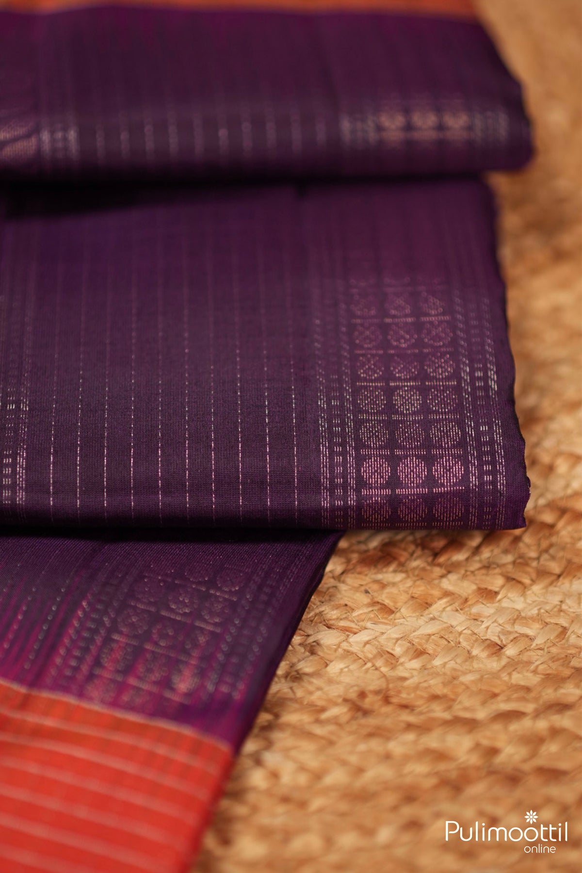 Dark Violet Colour Kanchipuram Designer Saree