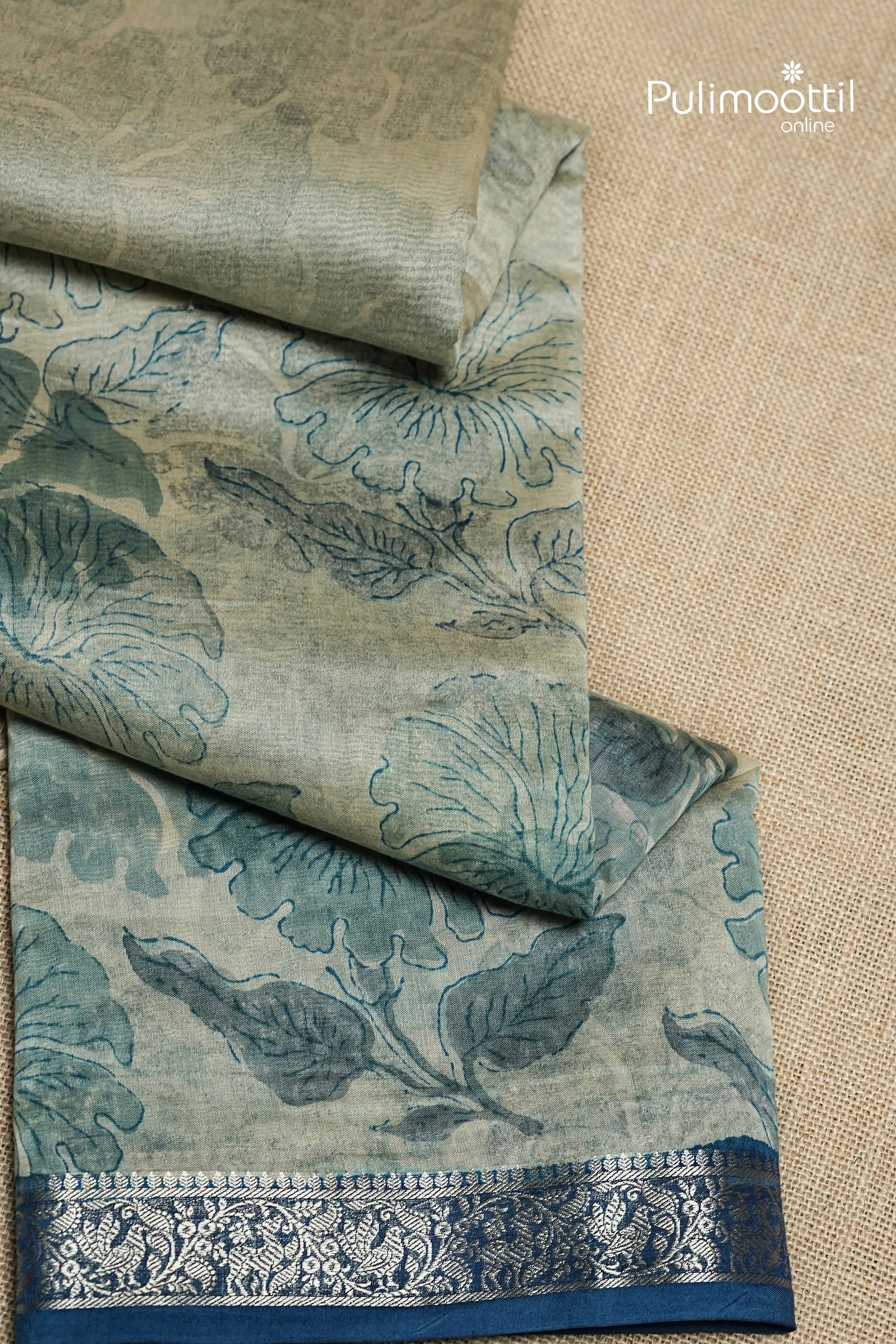 Ivory Colour Chanderi Silk Saree