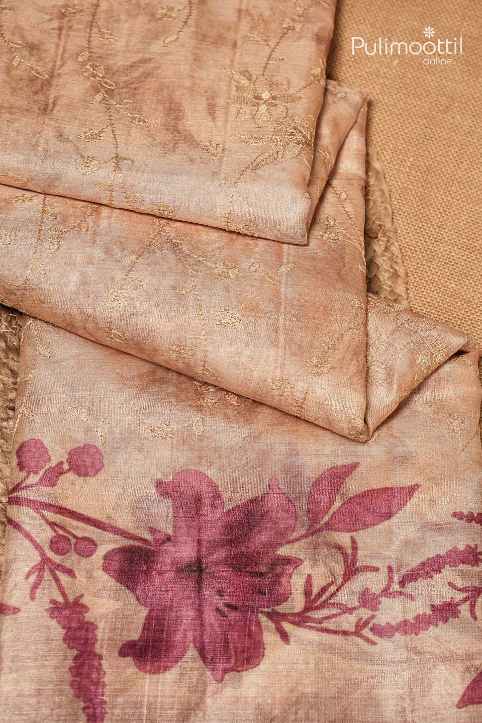 Ivory Colour Tassur Silk Saree