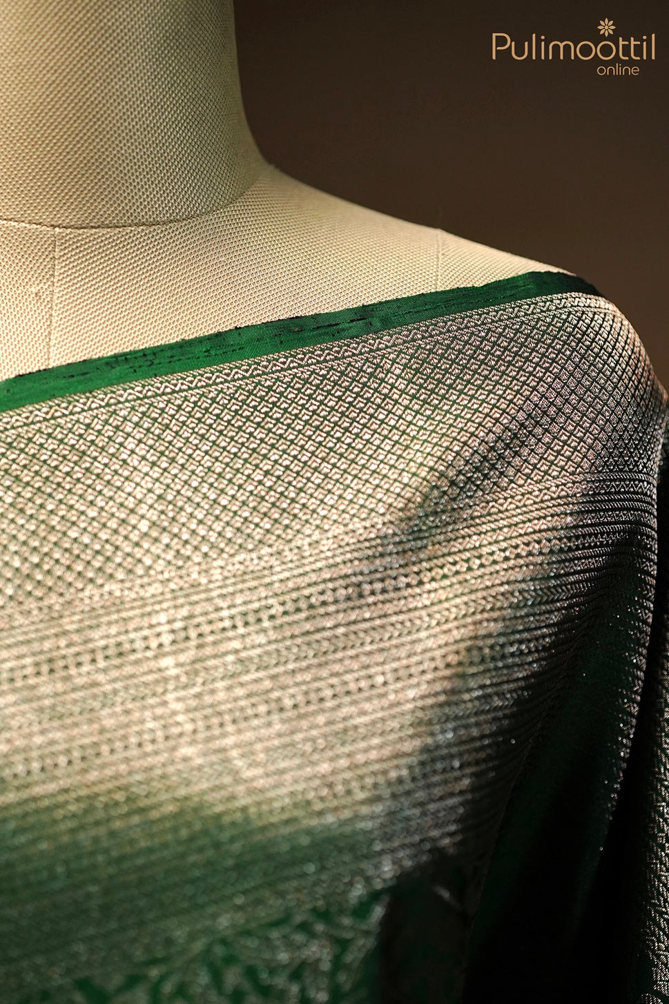 Green Colour Kanchipuram Brocade Saree.