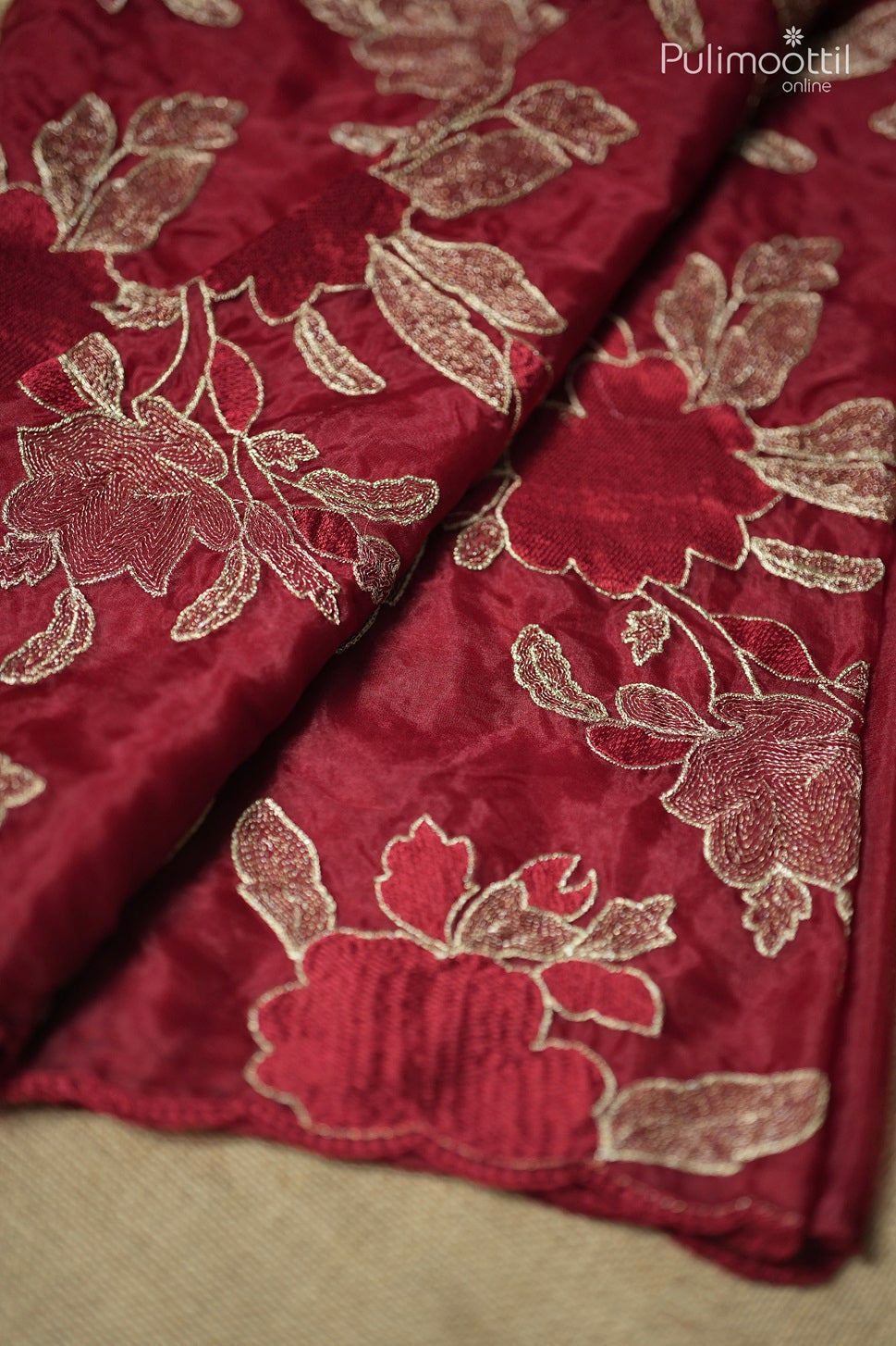 Red Colour Organza Fancy Saree