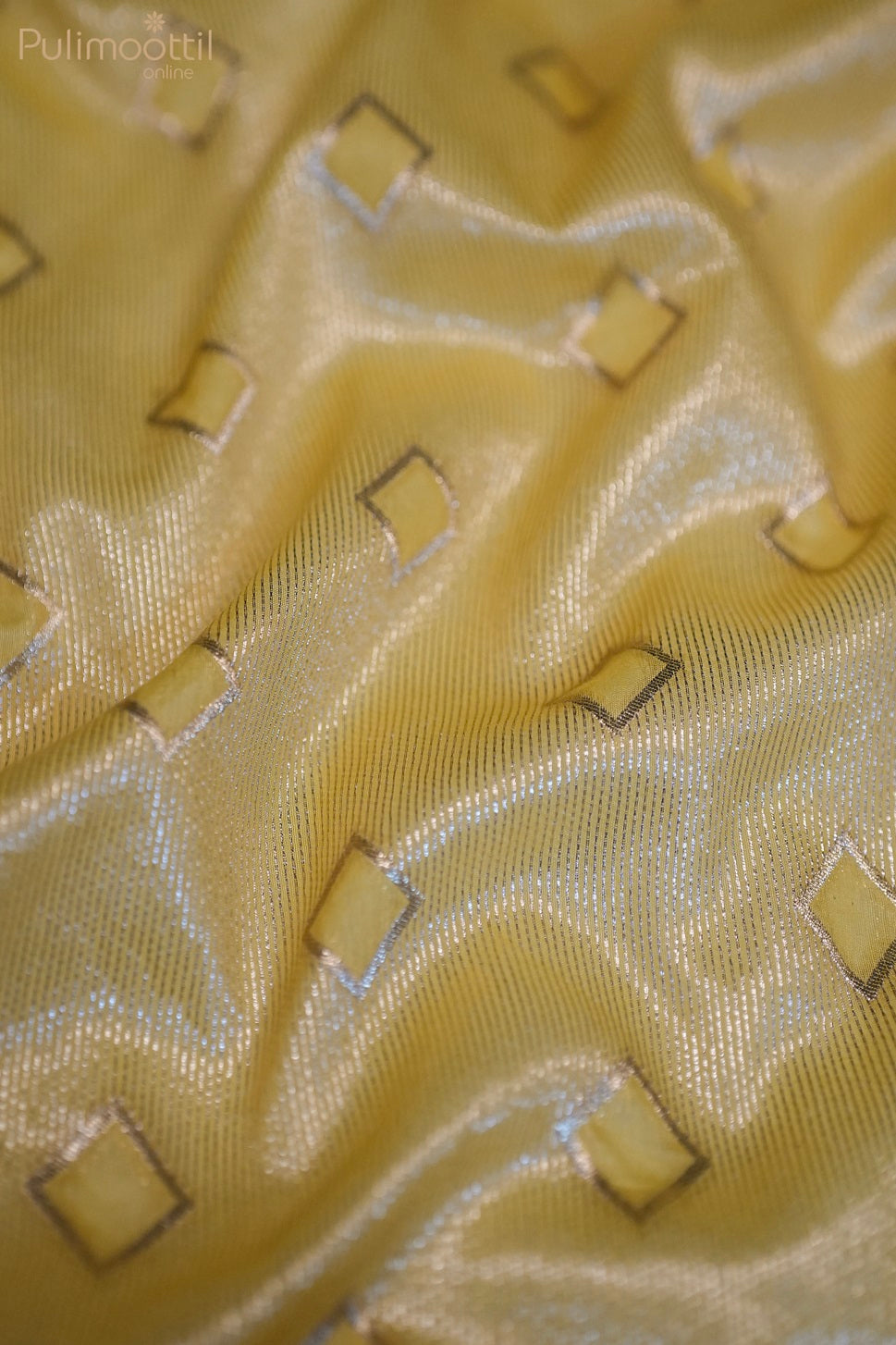 yellow Colour Chanderi Fabric