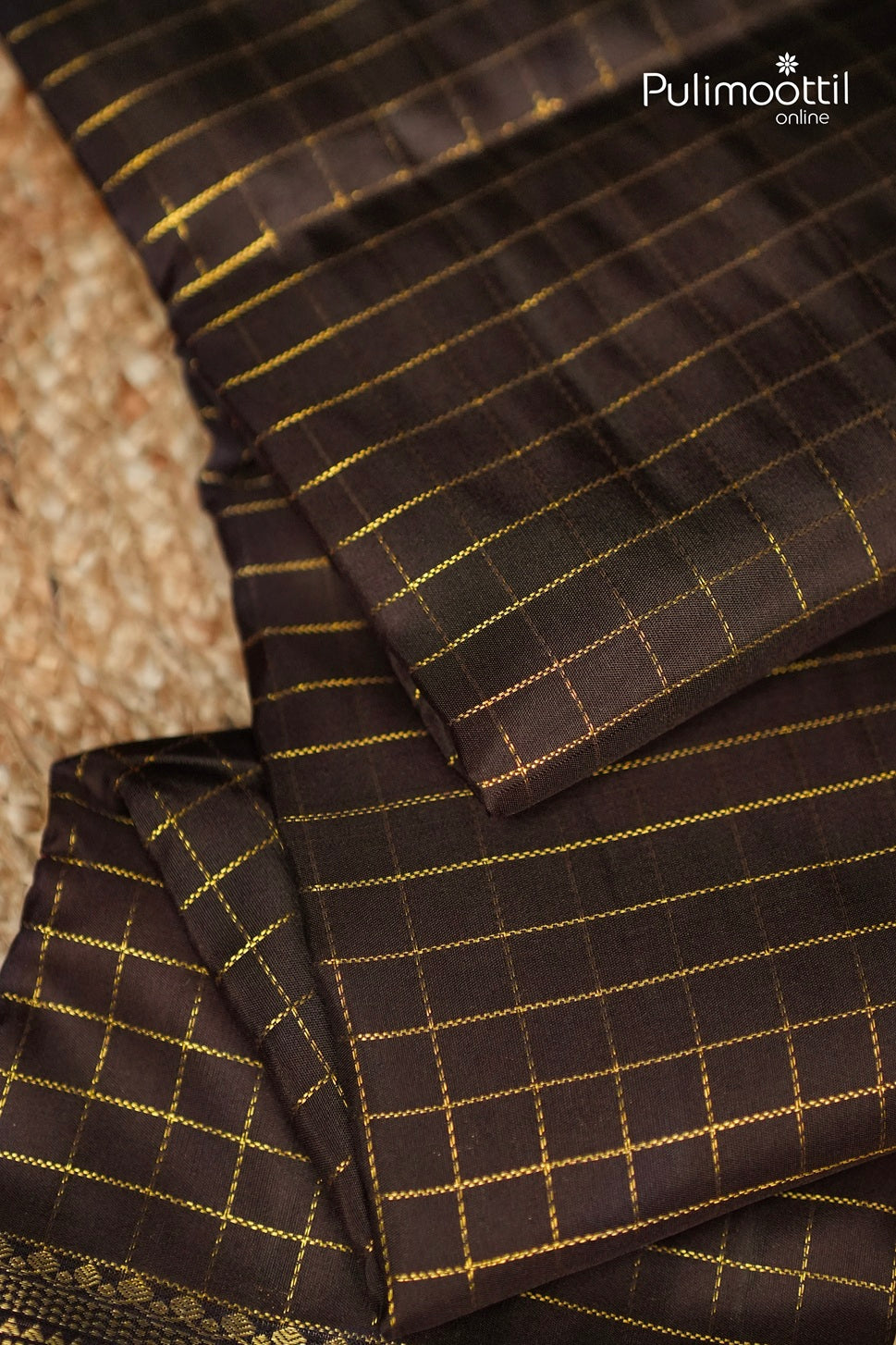 Coffee Brown Colour Kanchipuram Designer Saree