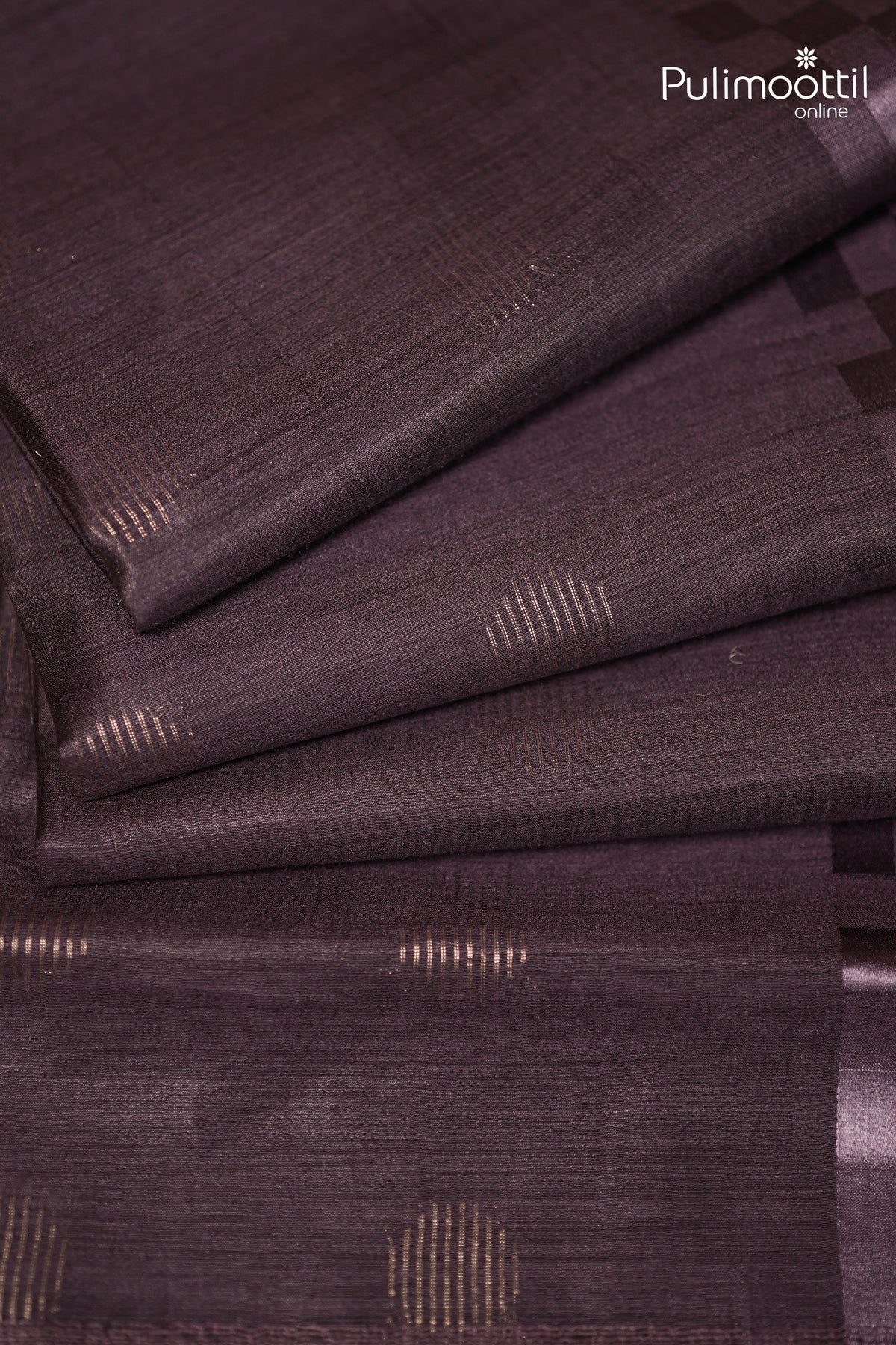 Dark Purple colour Tussar Silk Saree