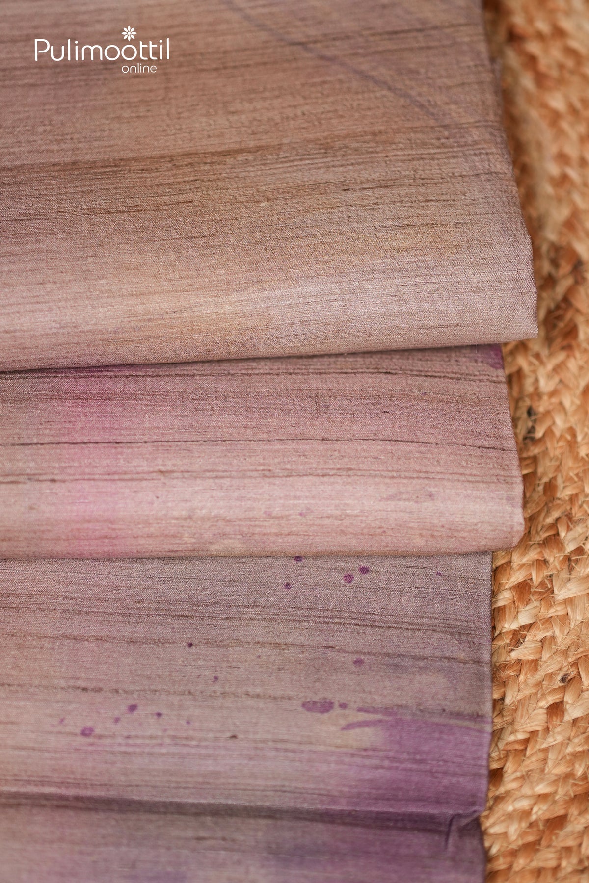 Multicolour Jute And Tussar Silk Saree