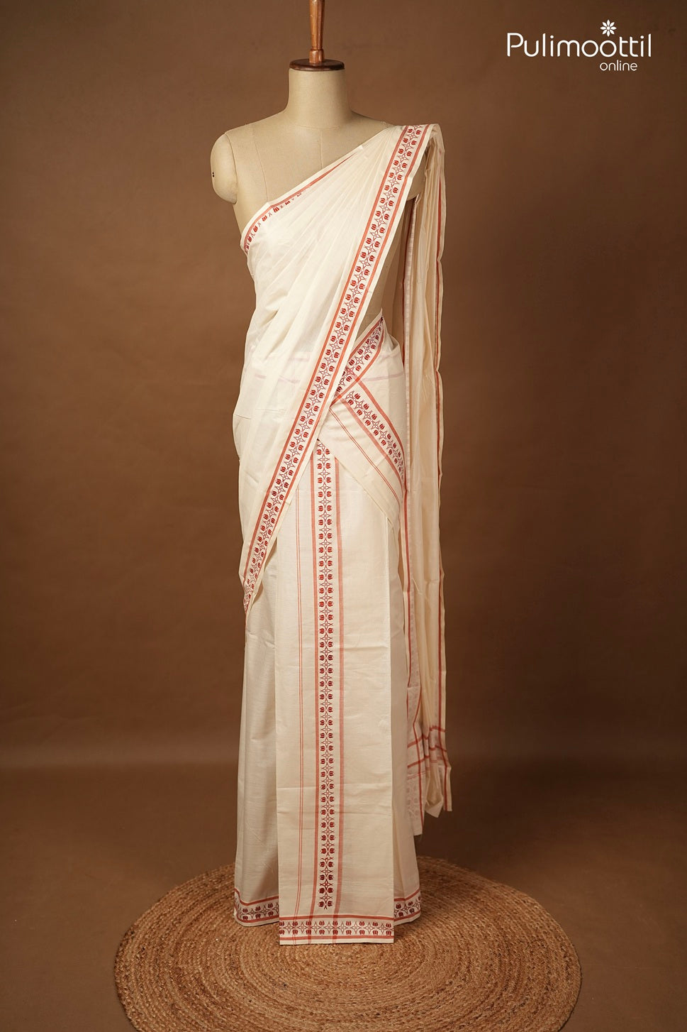 Onam Special Kerala Traditional Cotton Off White Set Mundu