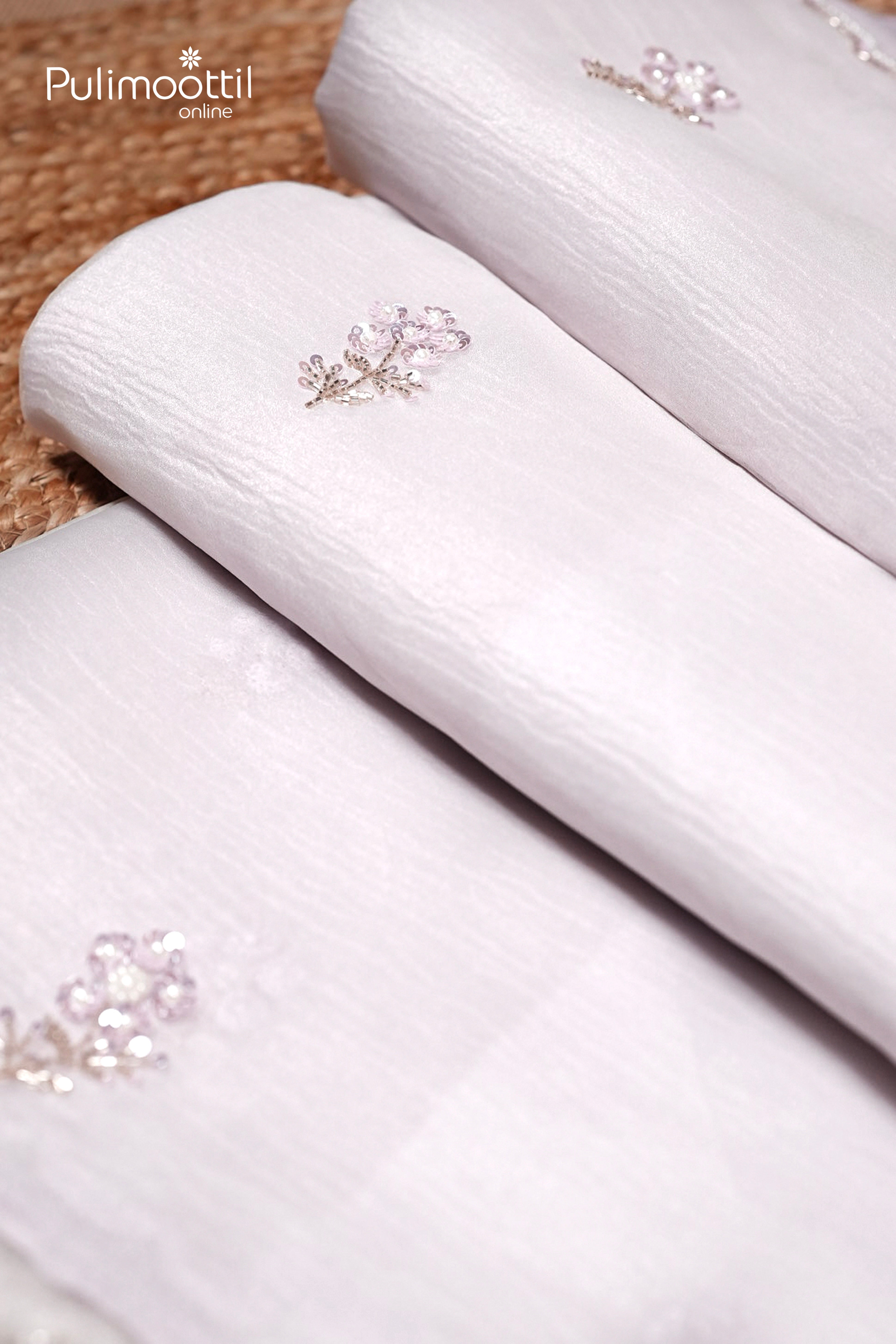 Offwhite Colour Organza Fancy Saree