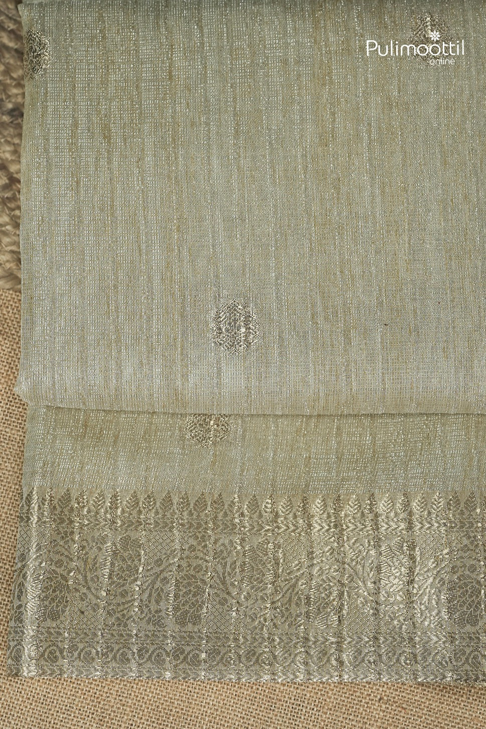 Cream Colour Semi Tissue Saree