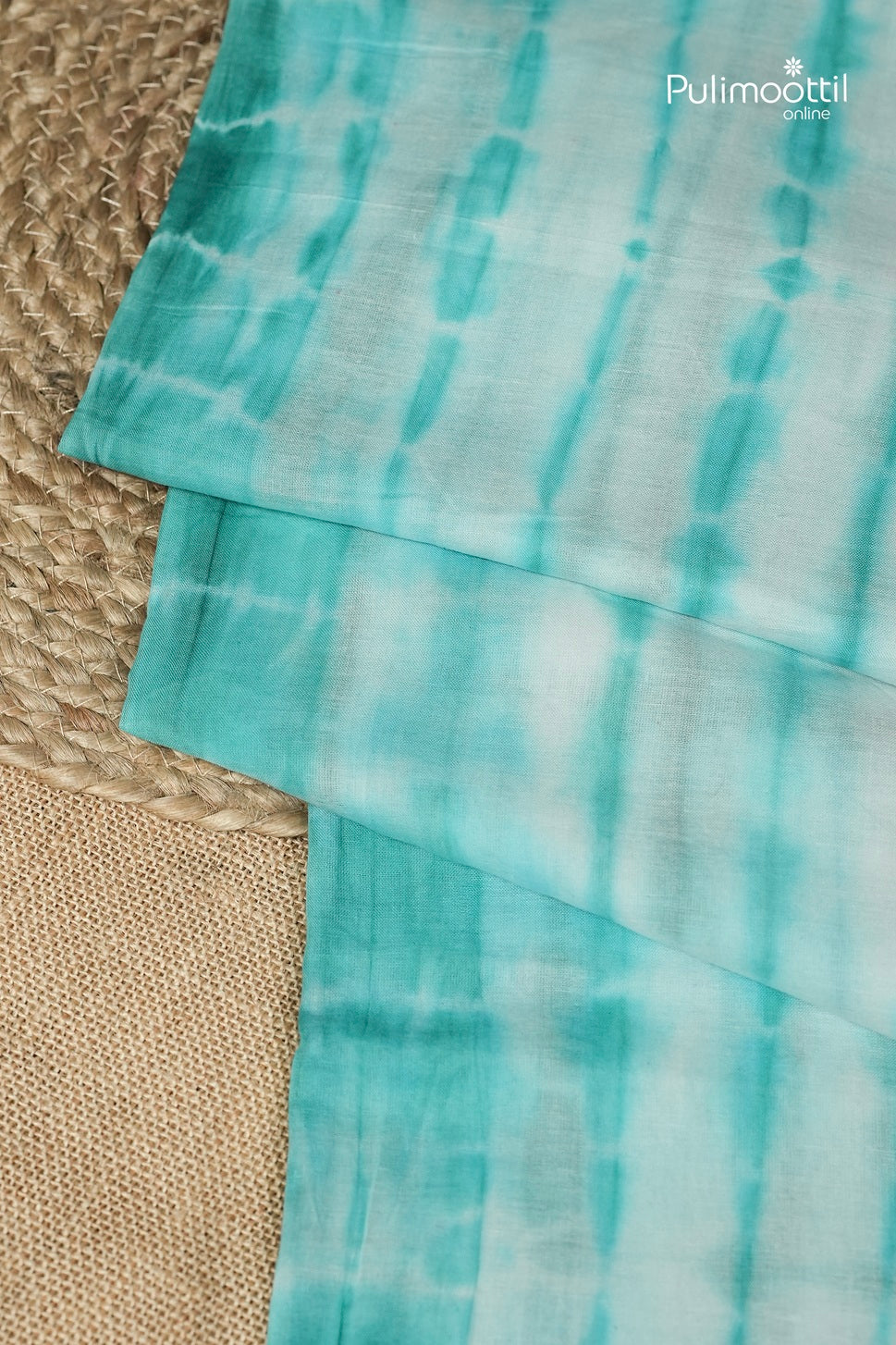White Colour Shibori Printed Mul Cotton Saree