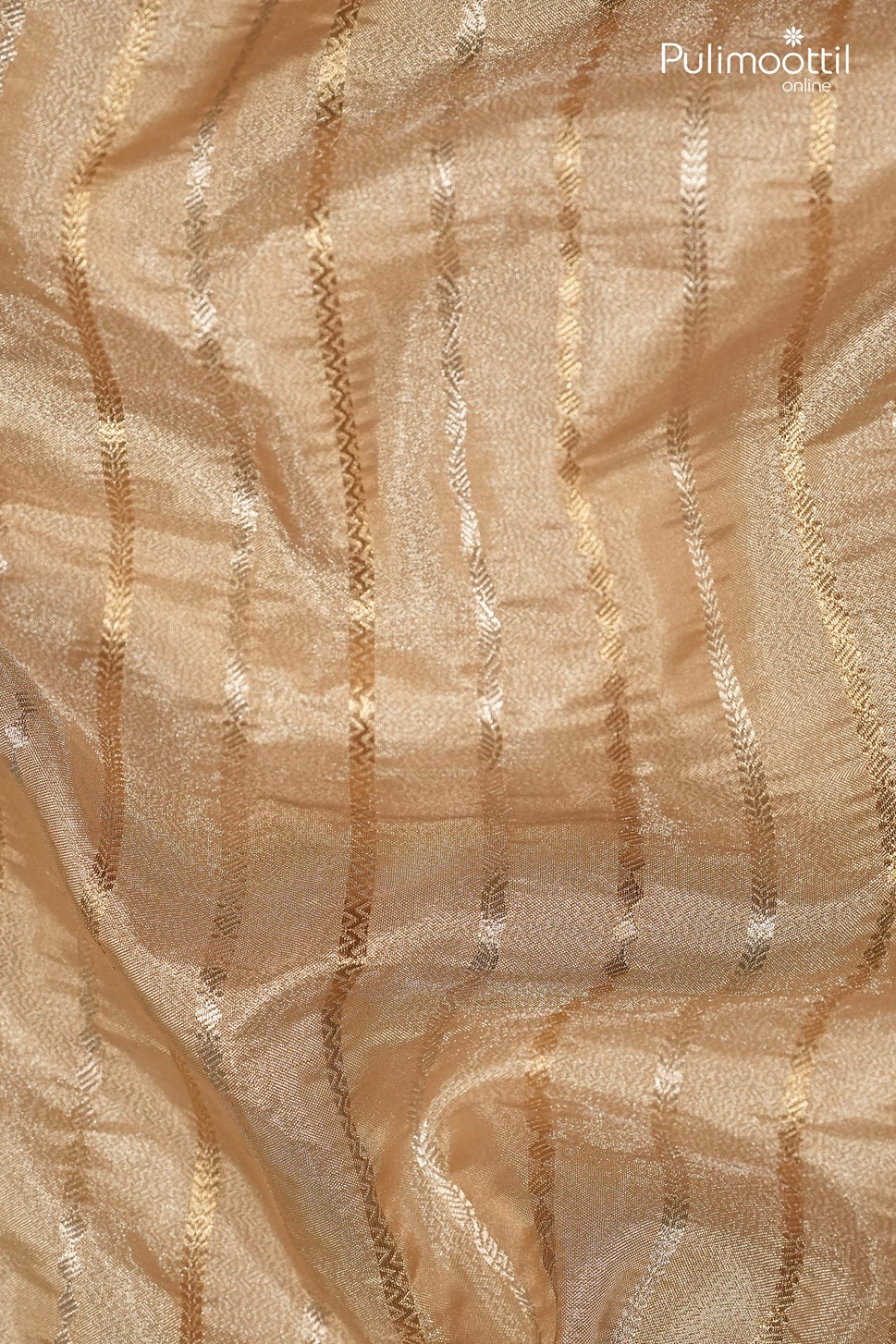 Beige-gold tissue fabric
