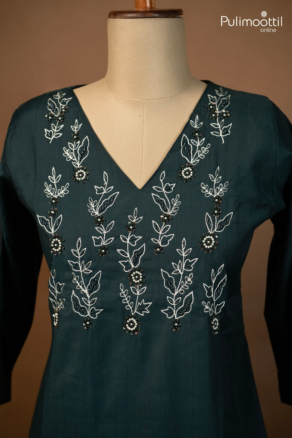 Botle Green Slit Top