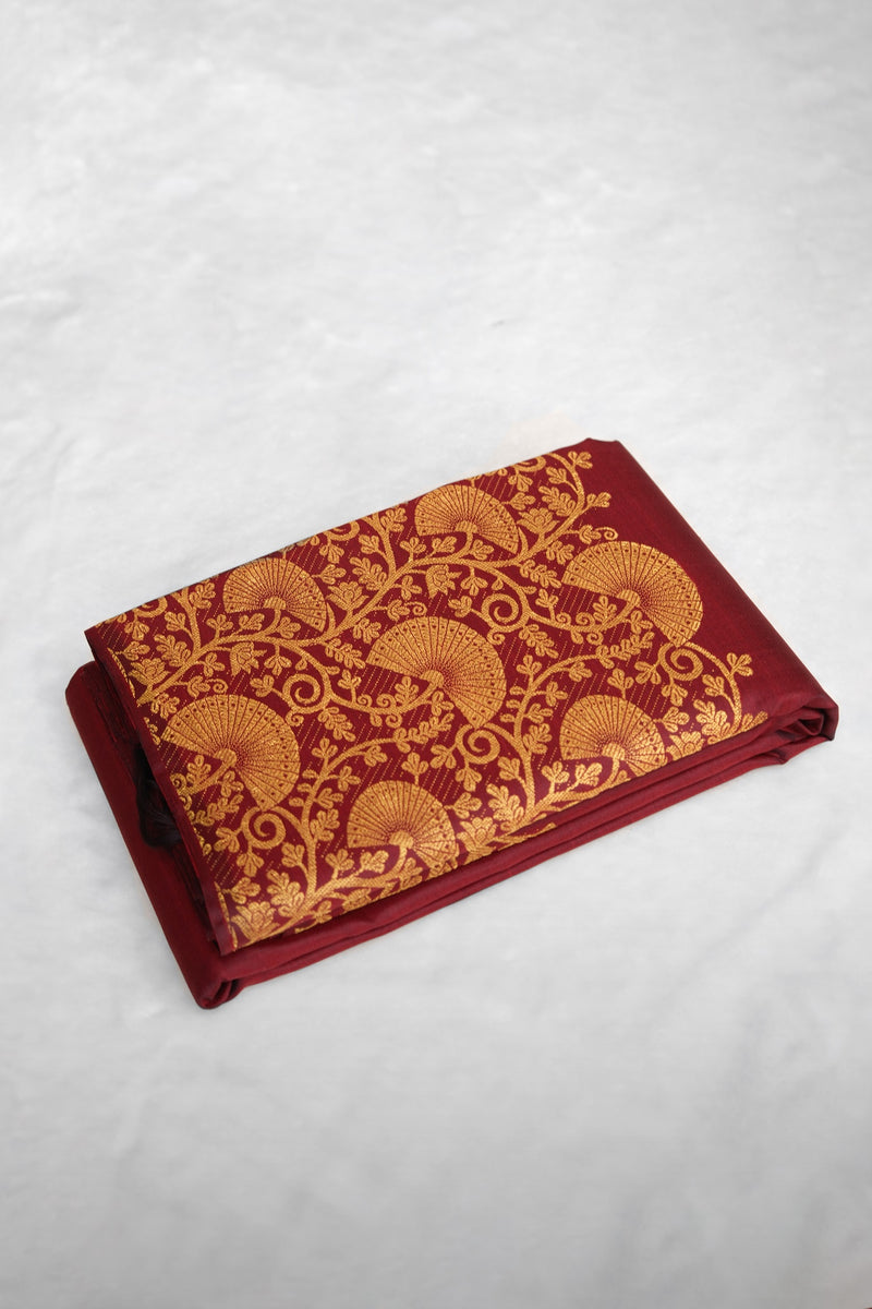 Maroon Color Kanchipuram Saree