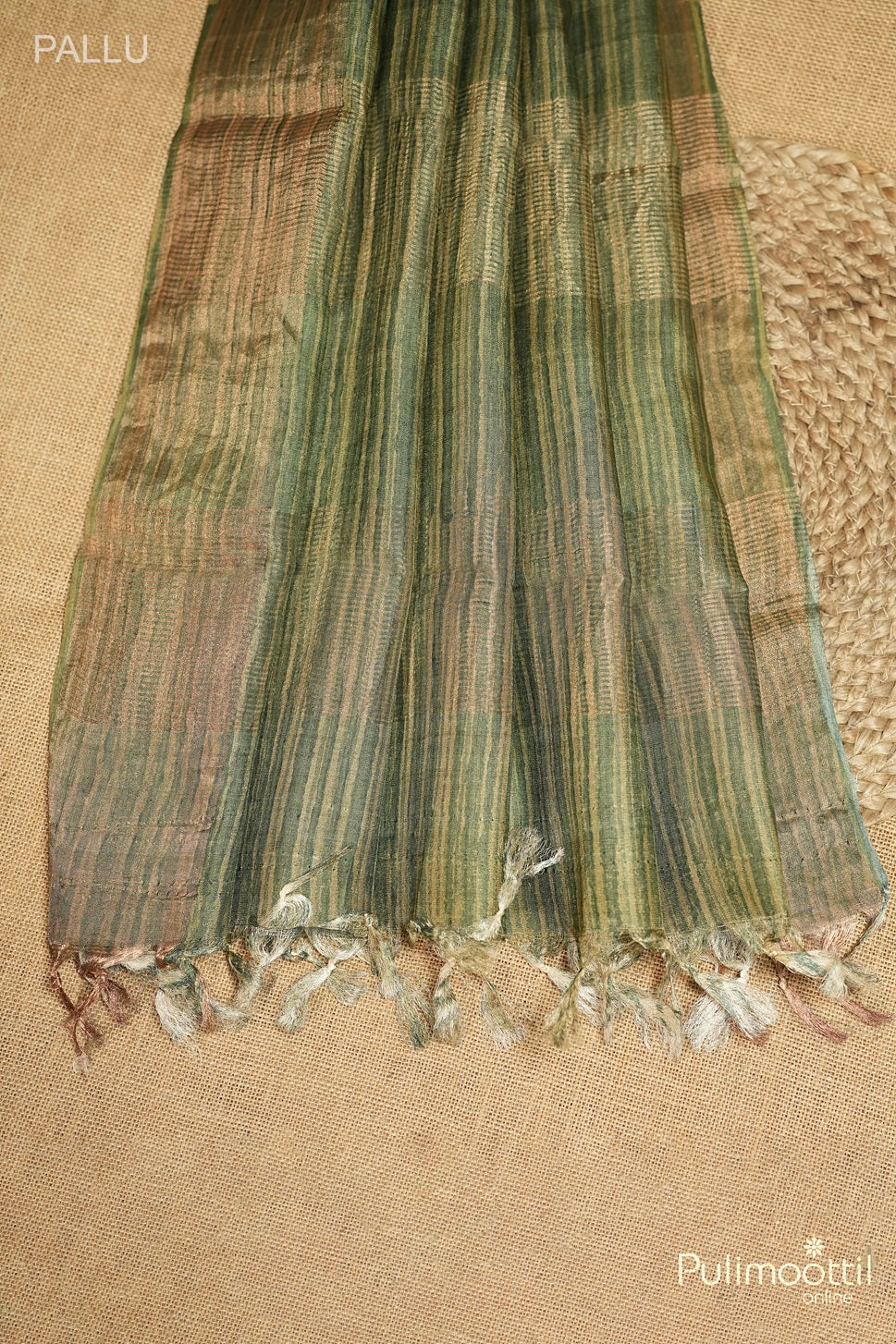 Multicolour Tussar Silk Saree