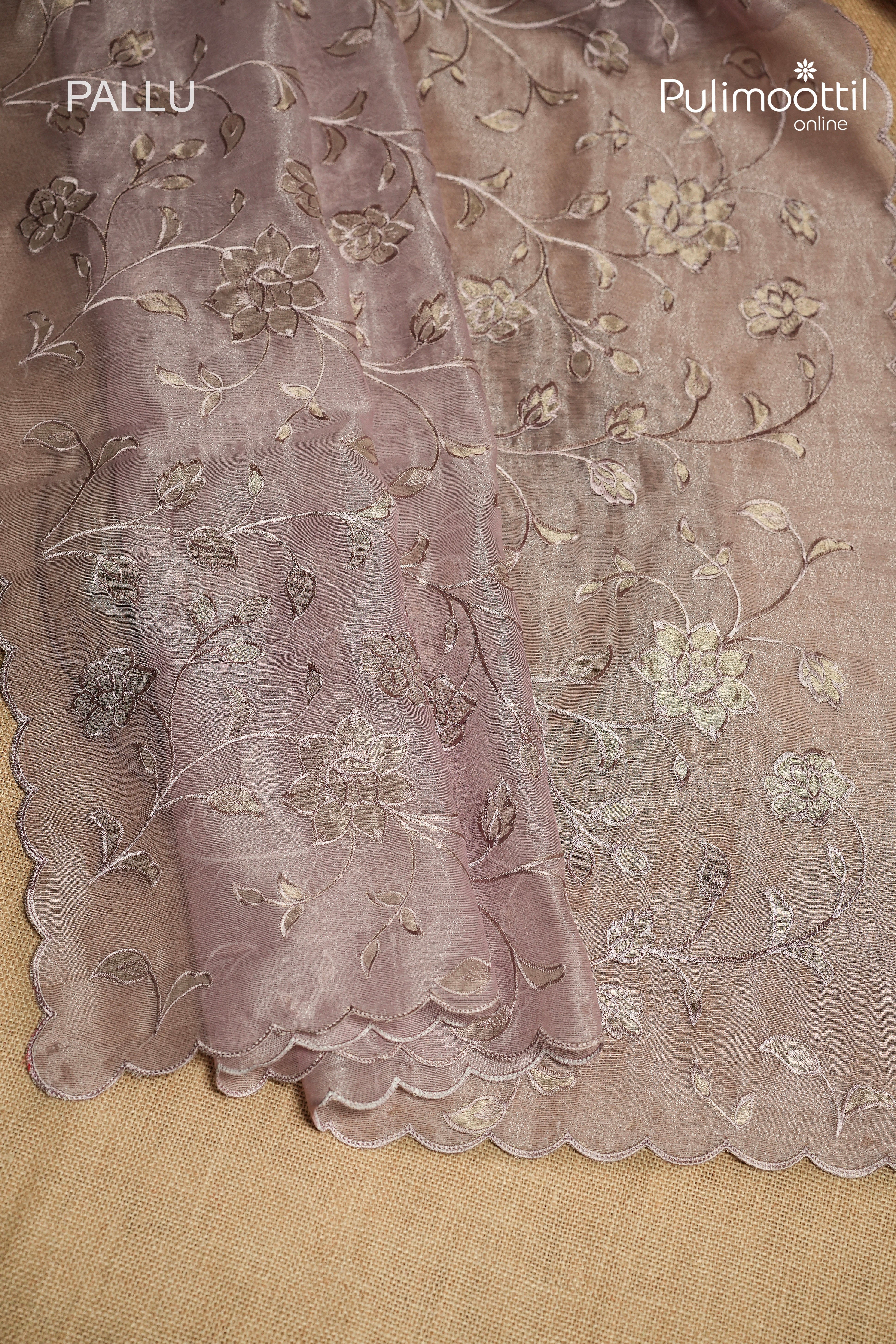 Pastel Pink Colour Organza Fancy Saree