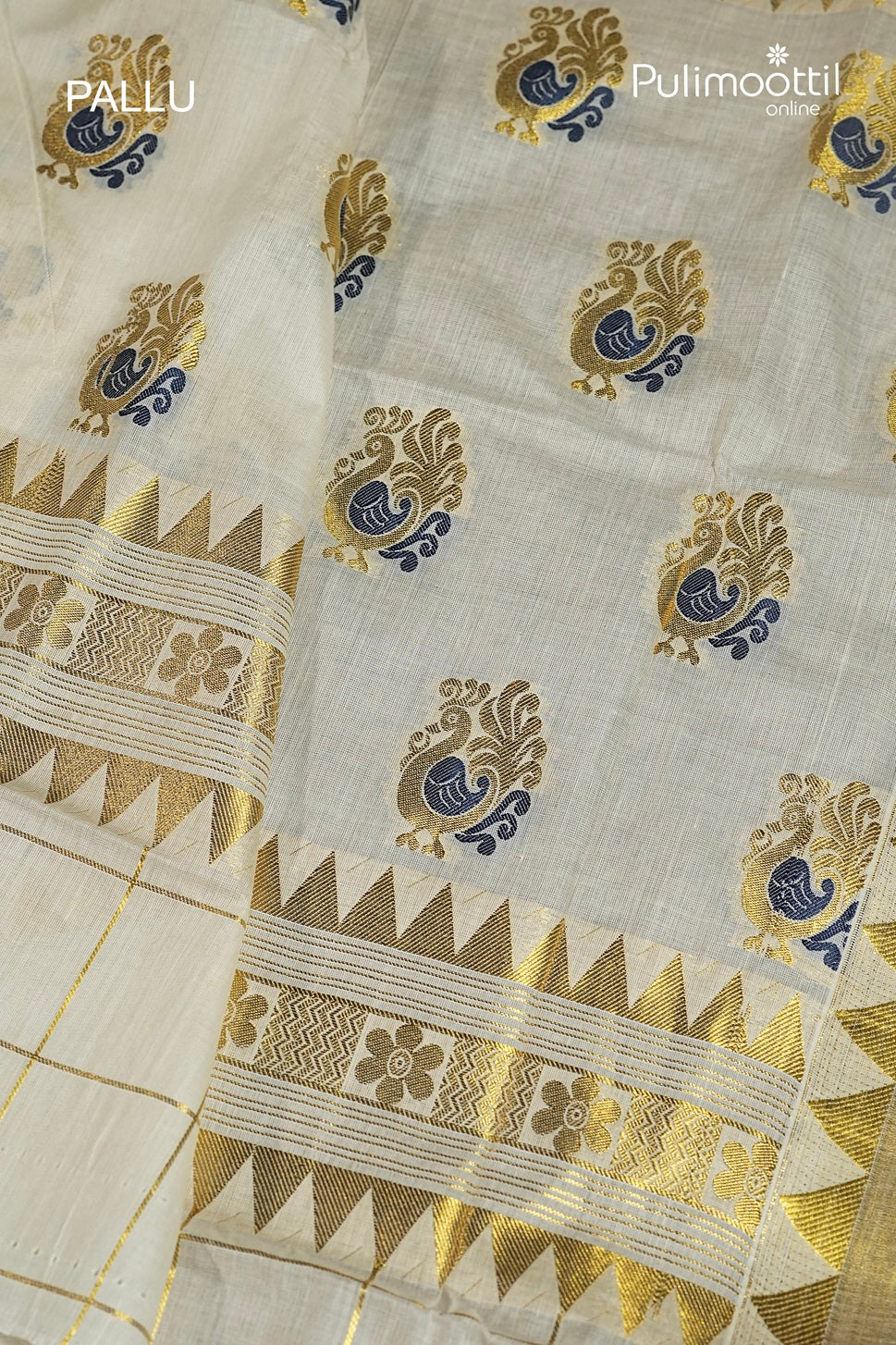 Off White Colour Kerala Traditional Set Saree