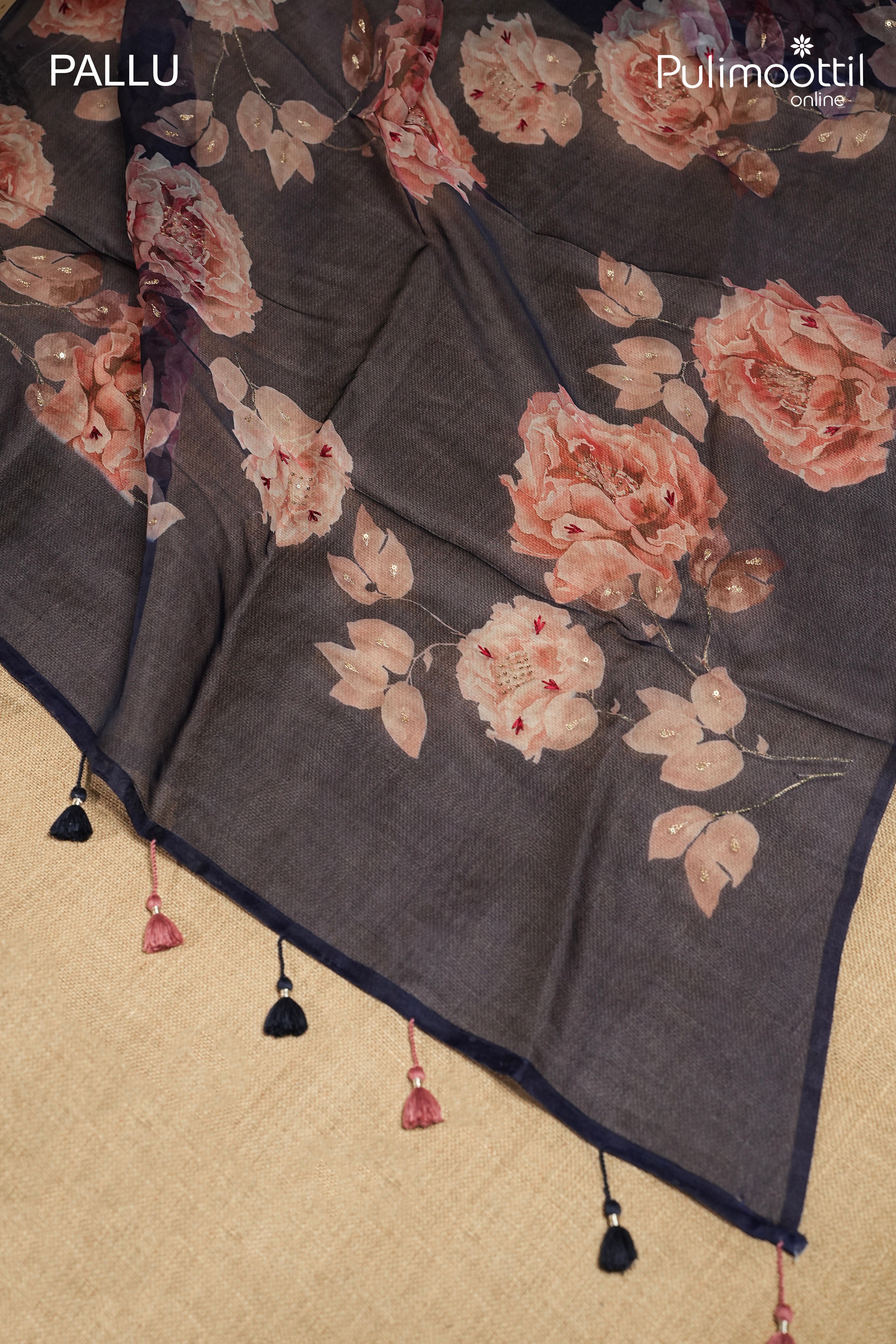 Blue Colour Organza Fancy Saree
