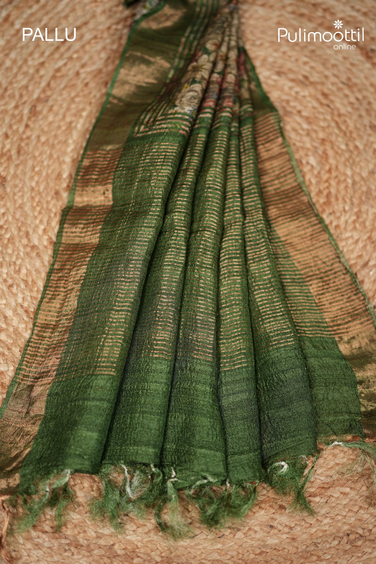 Light Pink Colour Jute Silk Saree