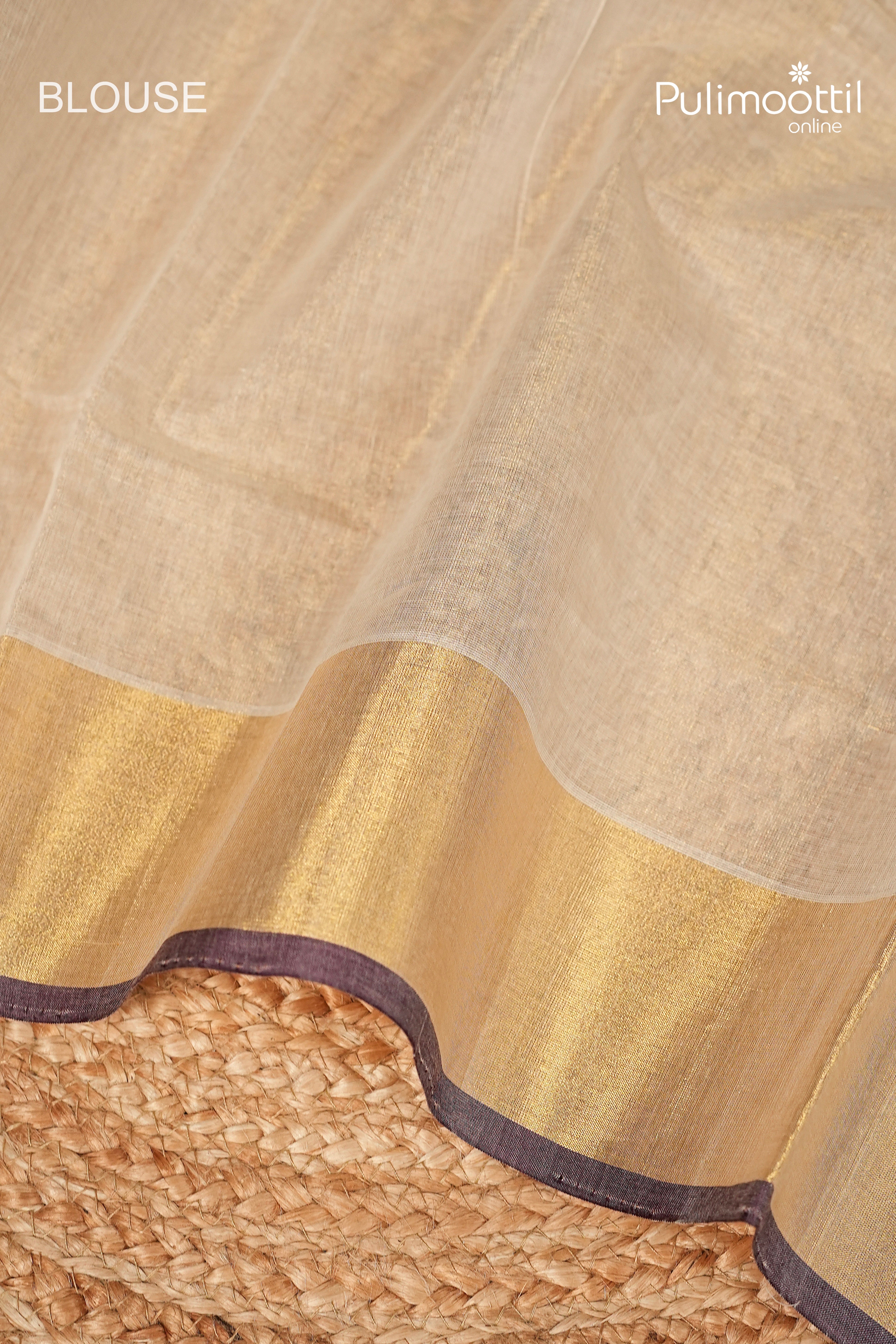 Kerala Traditional Golden Tissue Handloom Set Saree