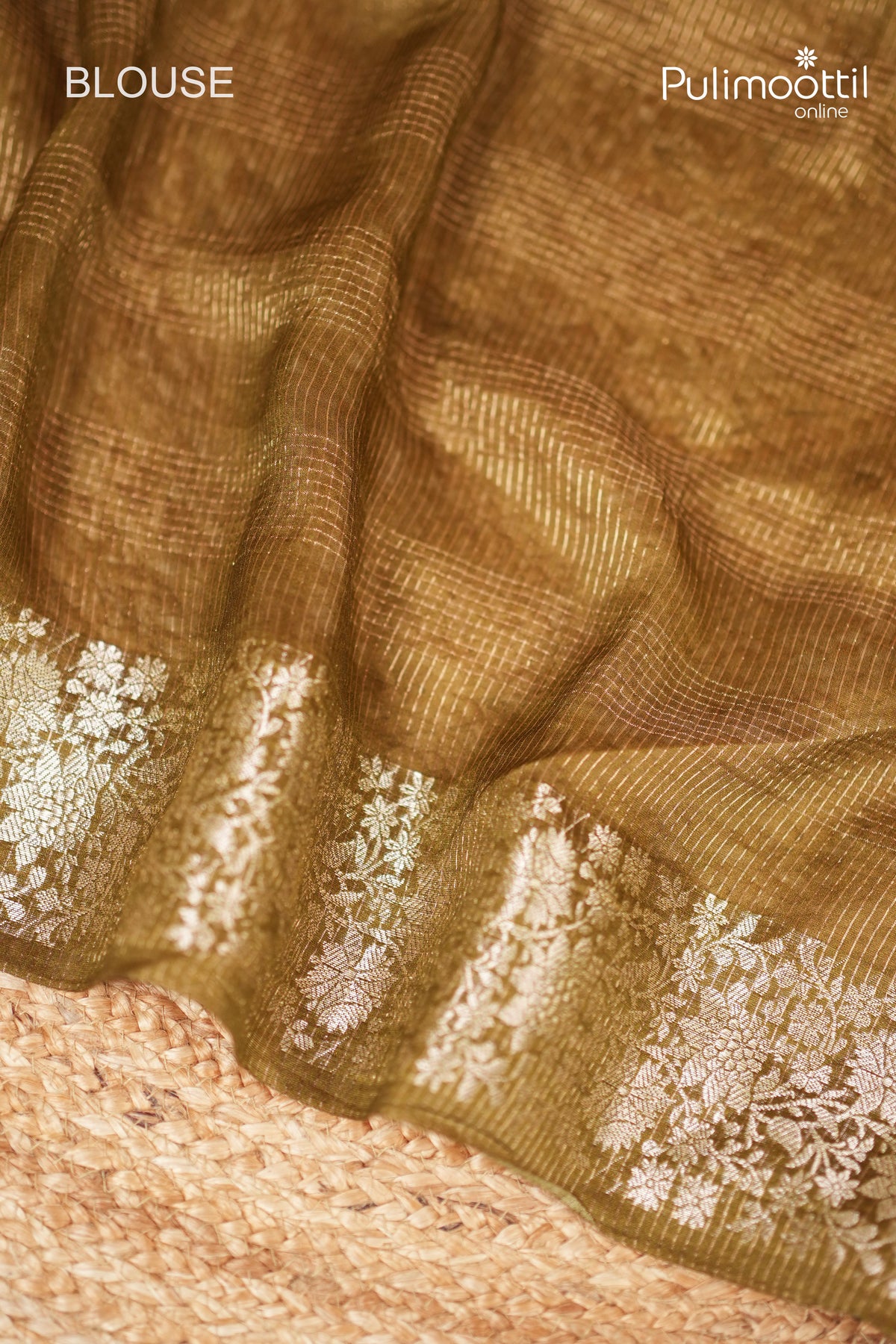 Ivory Colour Chanderi Silk Saree