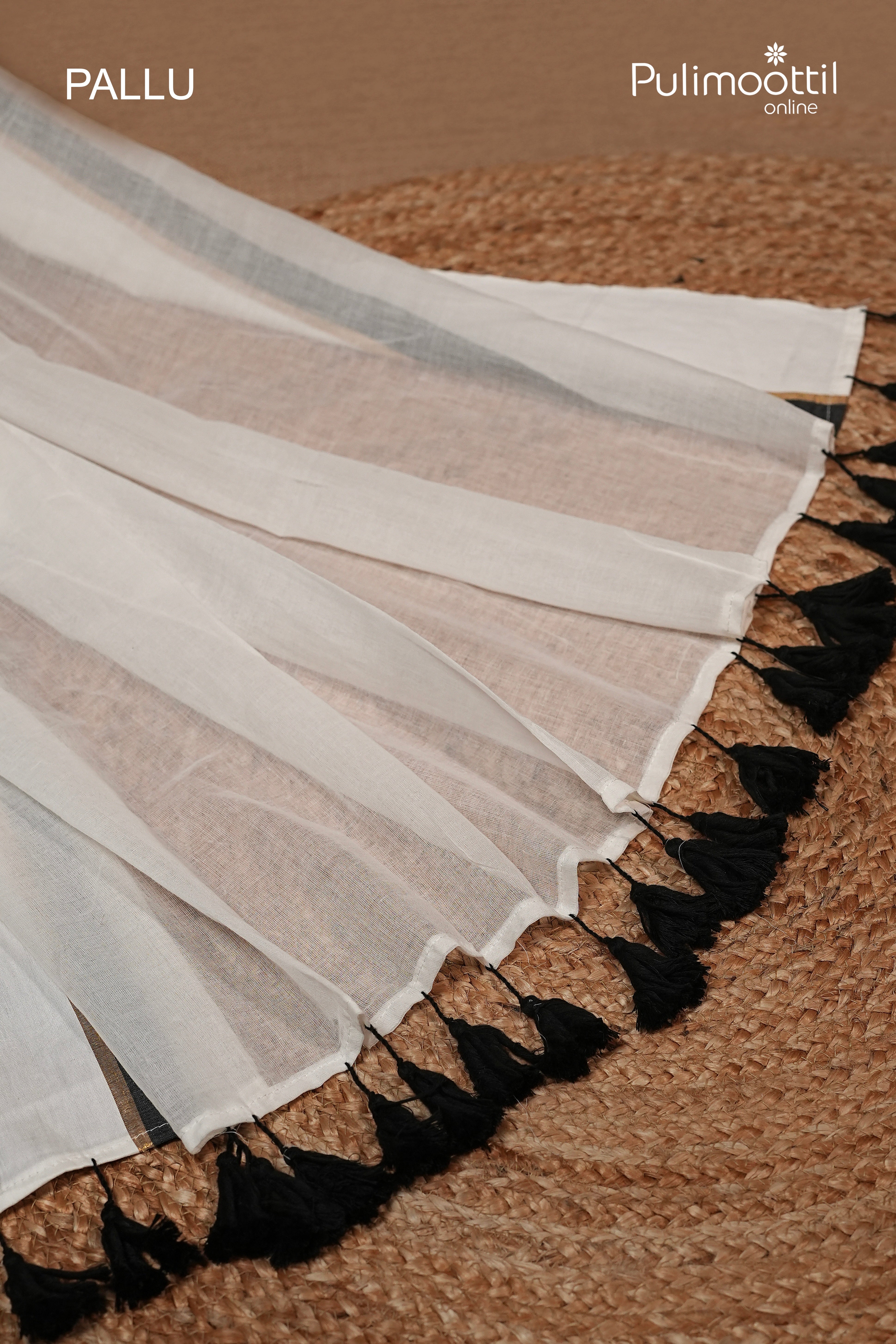 White Colour Mul Cotton Saree