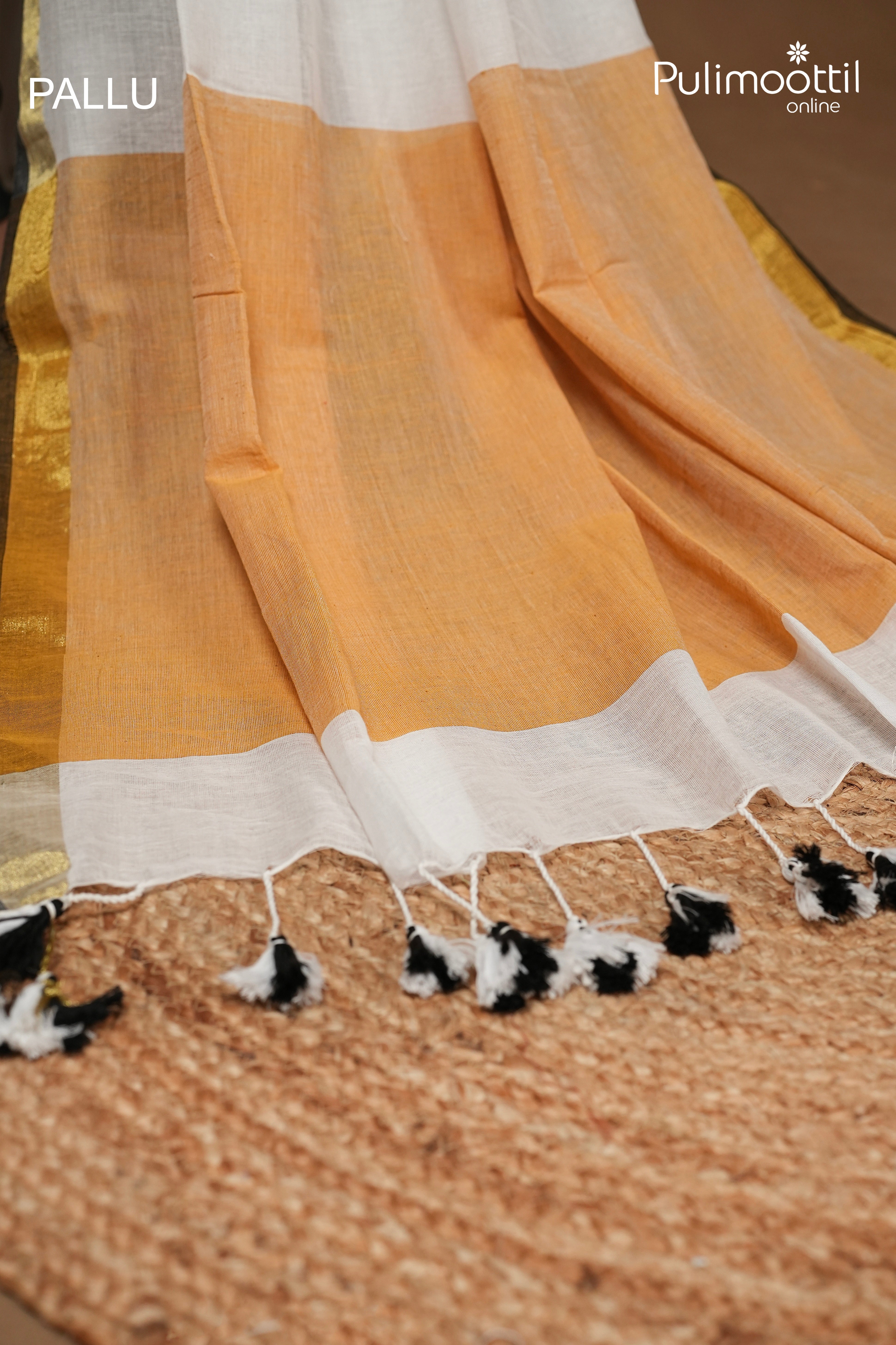 White Colour Mul Cotton Saree