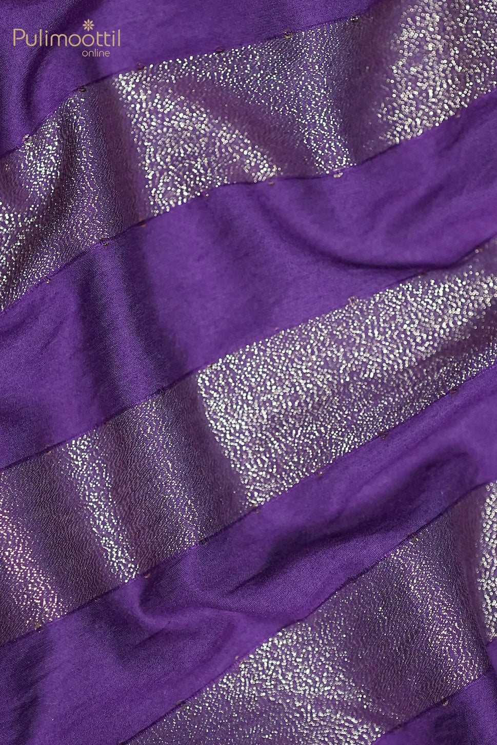 Purple Colour Semi Chanderi Fabric