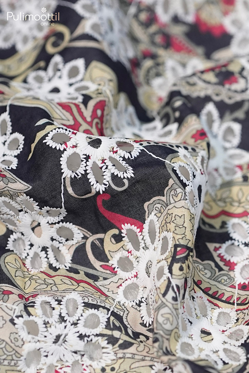 Black Colour Hakoba Fabric