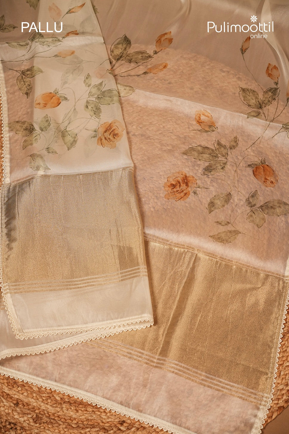 Offwhite Colour Organza Traditional Saree