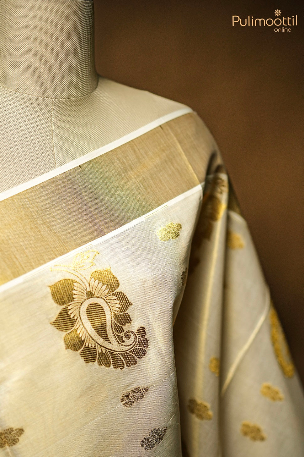 Kerala Traditional Golden Set Saree