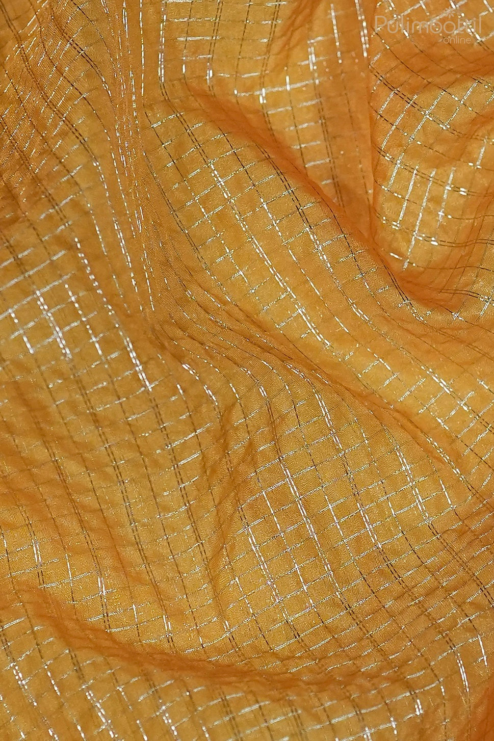 Golden Yellow Colour Organza Fabric