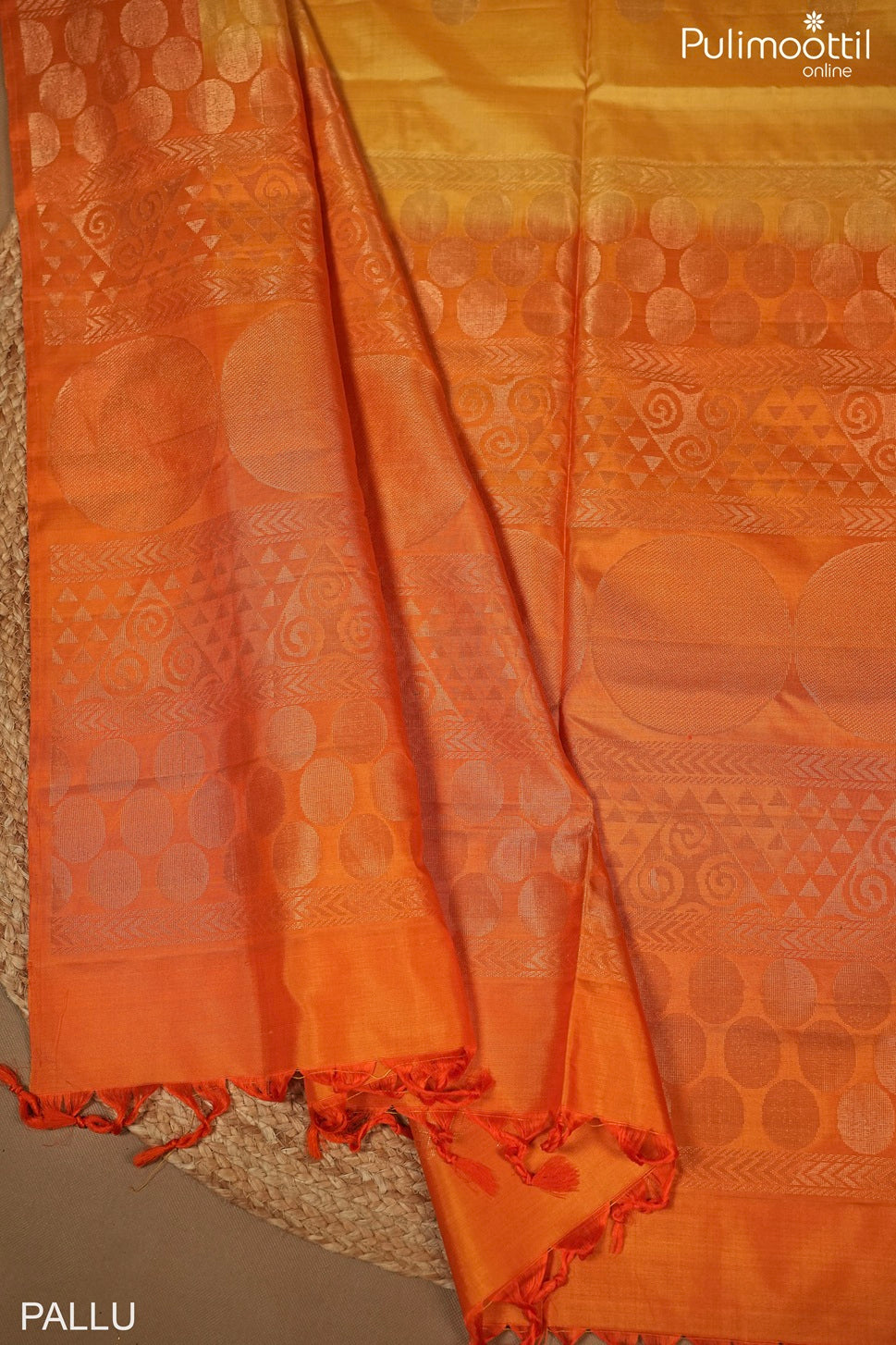 Golden Yellow Kanchipuram Silk Saree