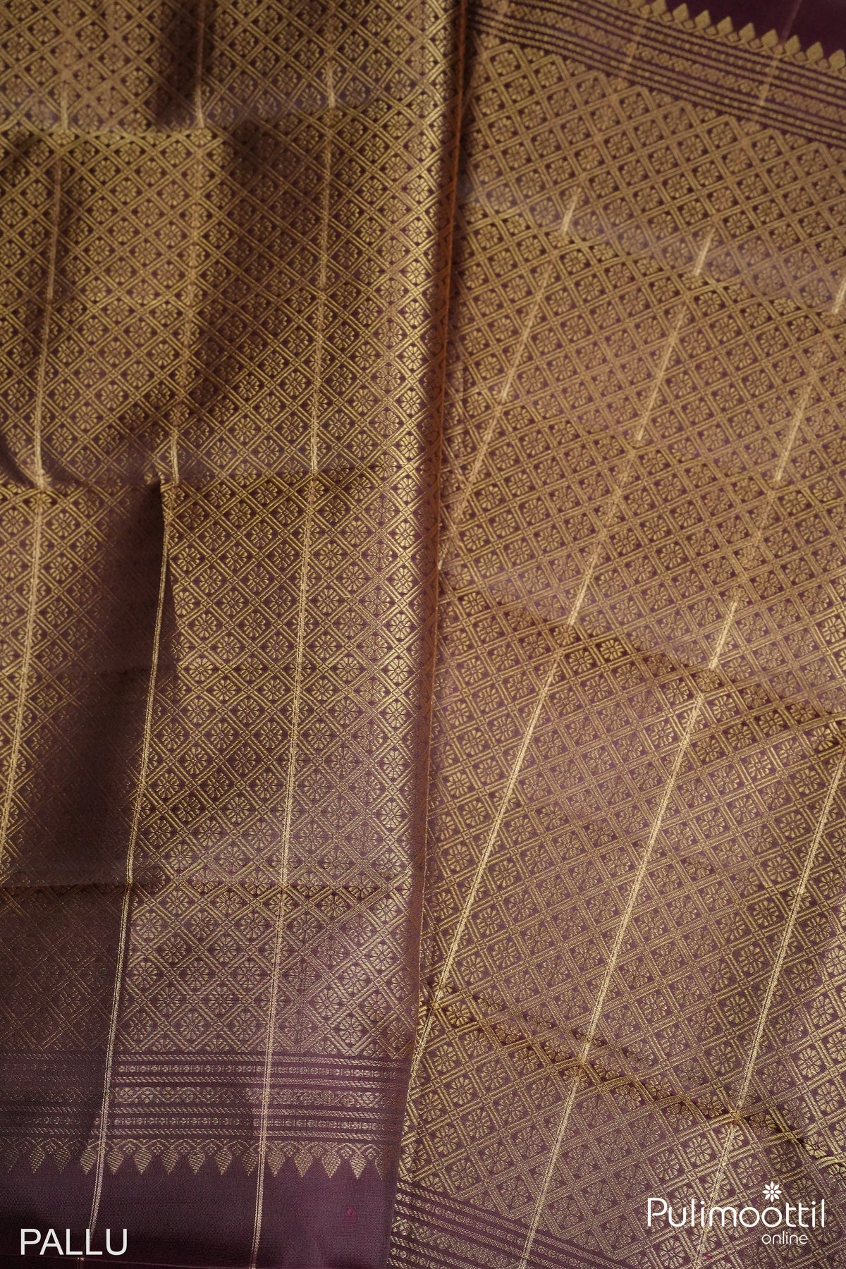 Wine Red Colour Kanchipuram Designer Saree