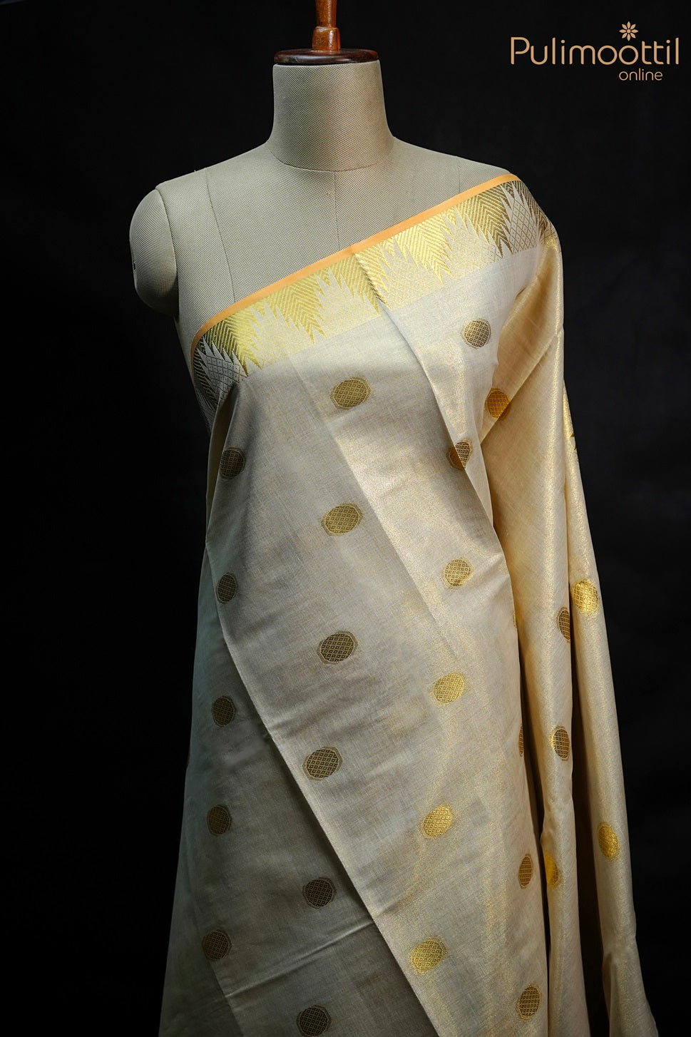 Golden Tissue Set Saree.