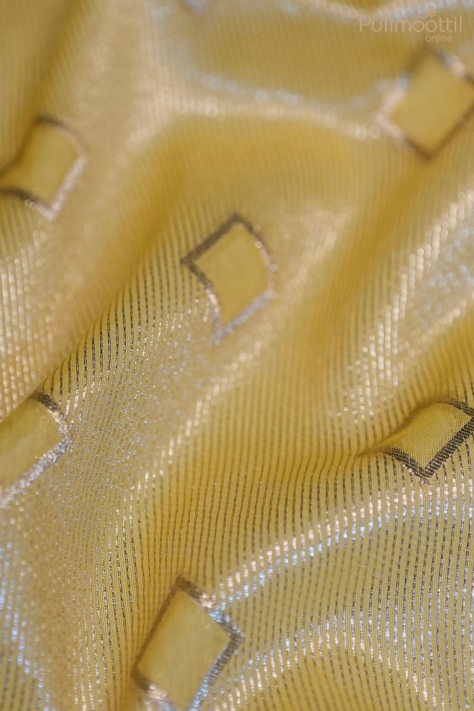 yellow Colour Chanderi Fabric