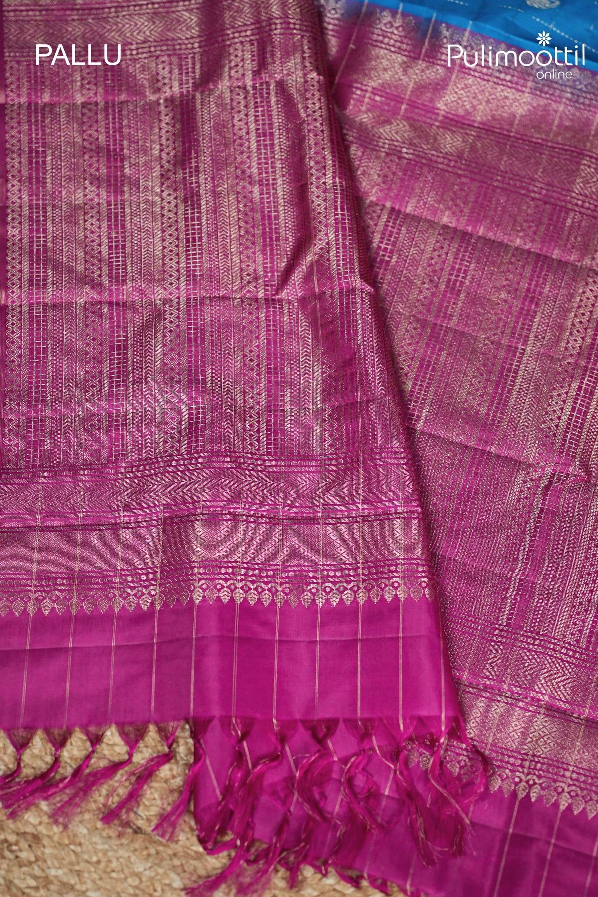 Sky Blue Colour Kanchipuram Designer Saree