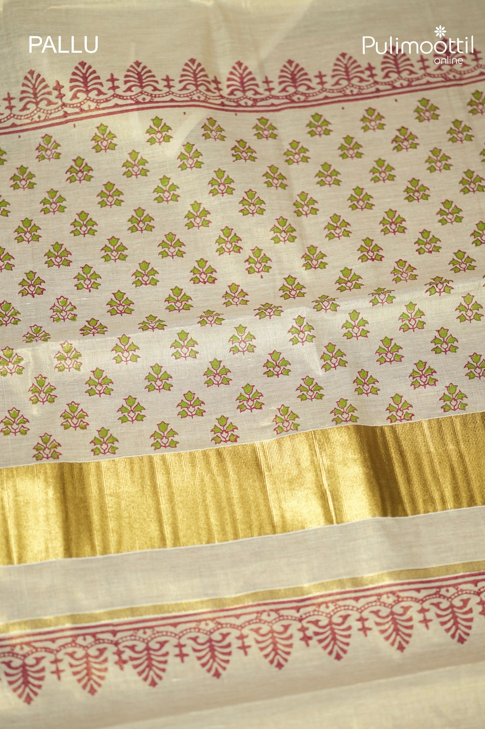 Kerala Traditional Golden Tissue Set Saree