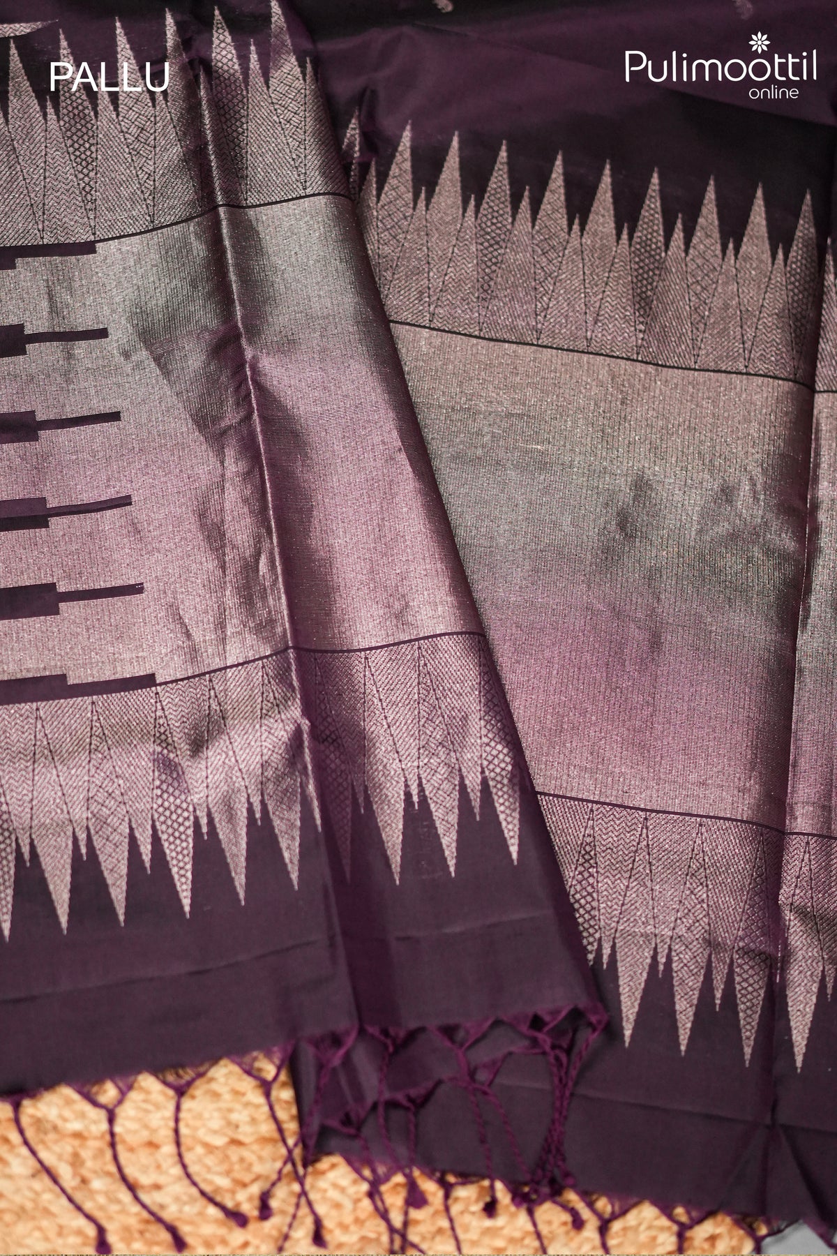 Dark Violet Colour Kanchipuram Soft Silk Saree